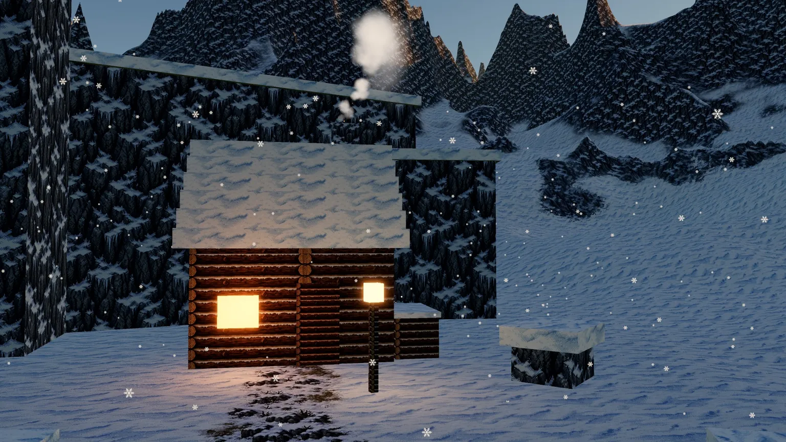Pixel Snow & Cliff Textures