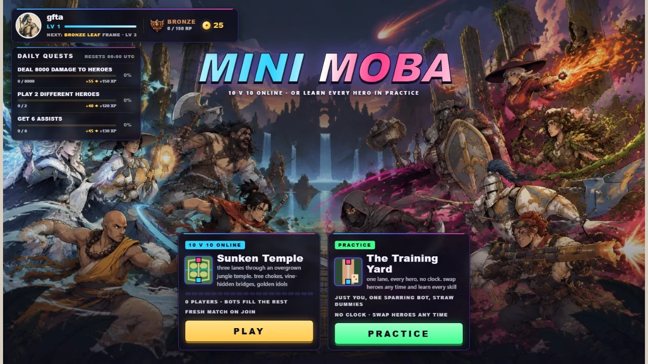 Mini MOBA: a moment in the game (4 of 6)