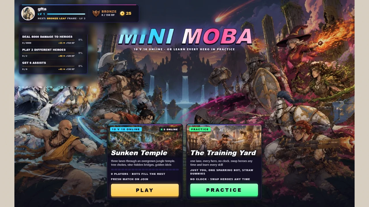 Mini MOBA: a moment in the game (1 of 6)