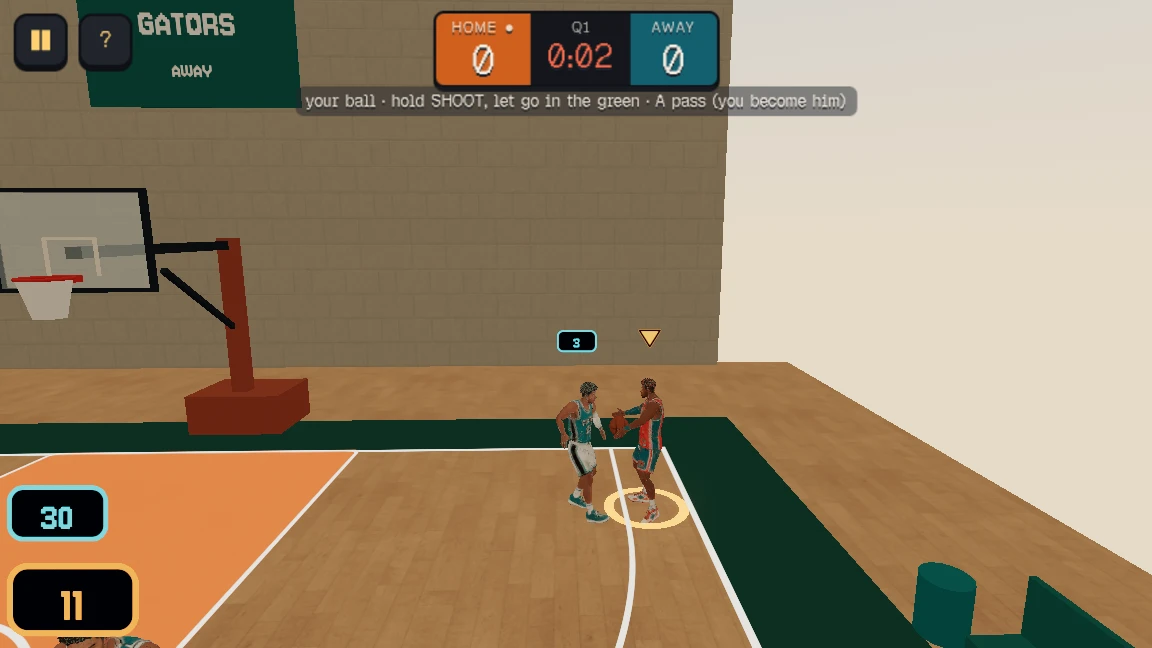 Basketball: a moment in the game (3 of 3)