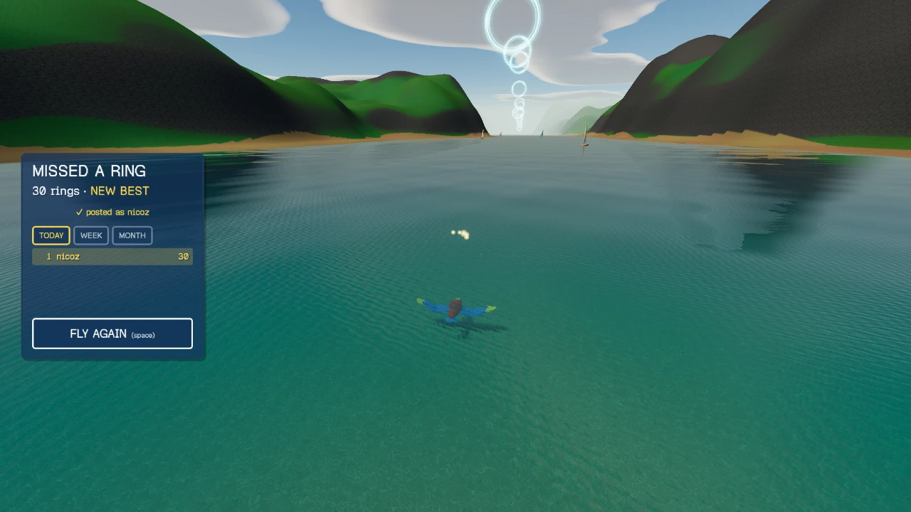 Flappy Ring: a moment in the game (1 of 1)