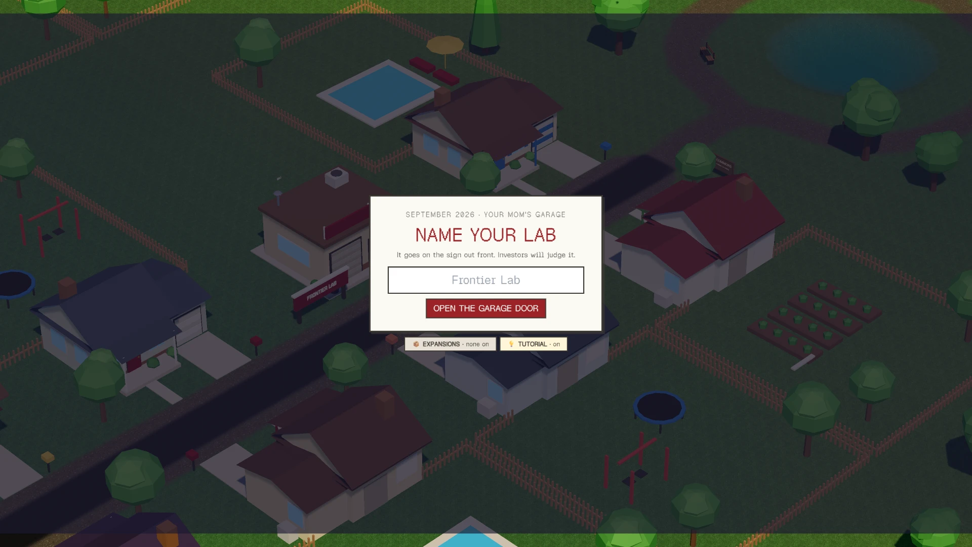 Frontier Lab Tycoon: a moment in the game (2 of 4)