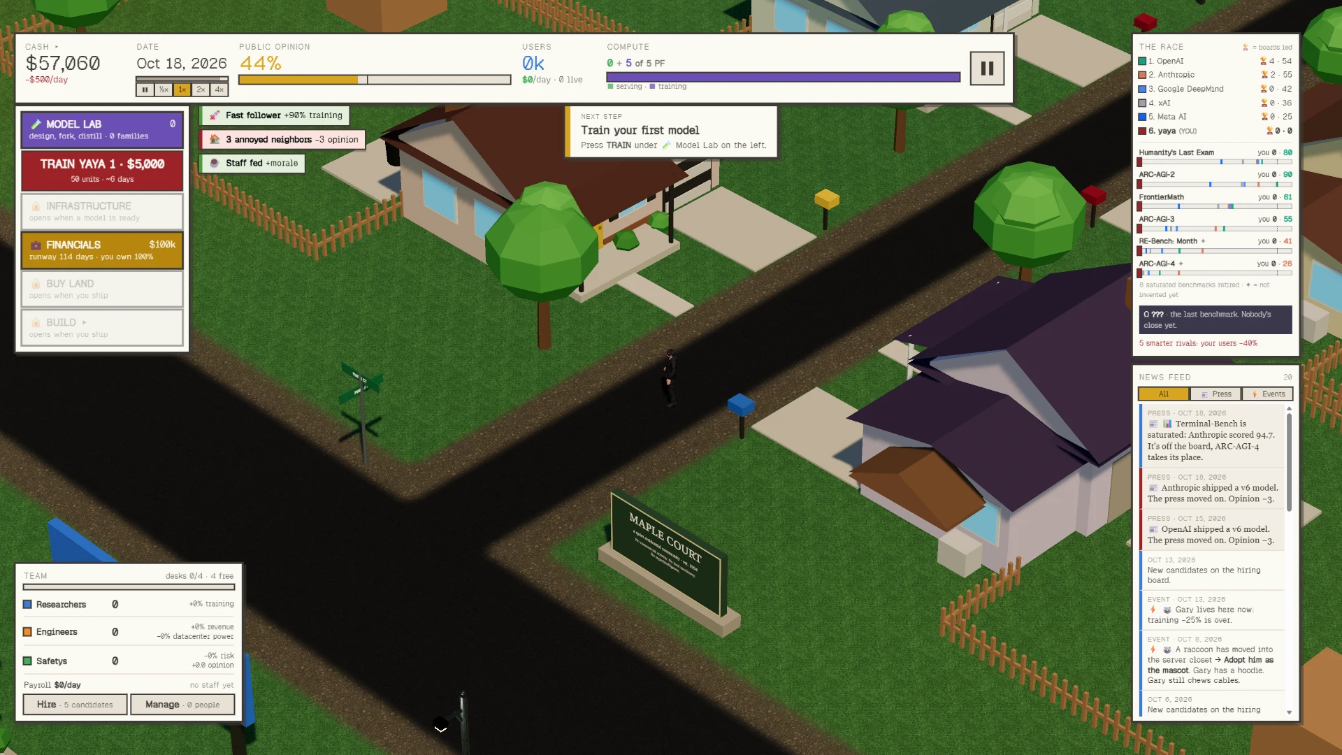 Frontier Lab Tycoon: a moment in the game (3 of 4)