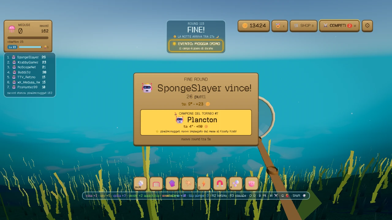 CACCIA DI MEDUSE MULTIPLAYER: a moment in the game (3 of 4)