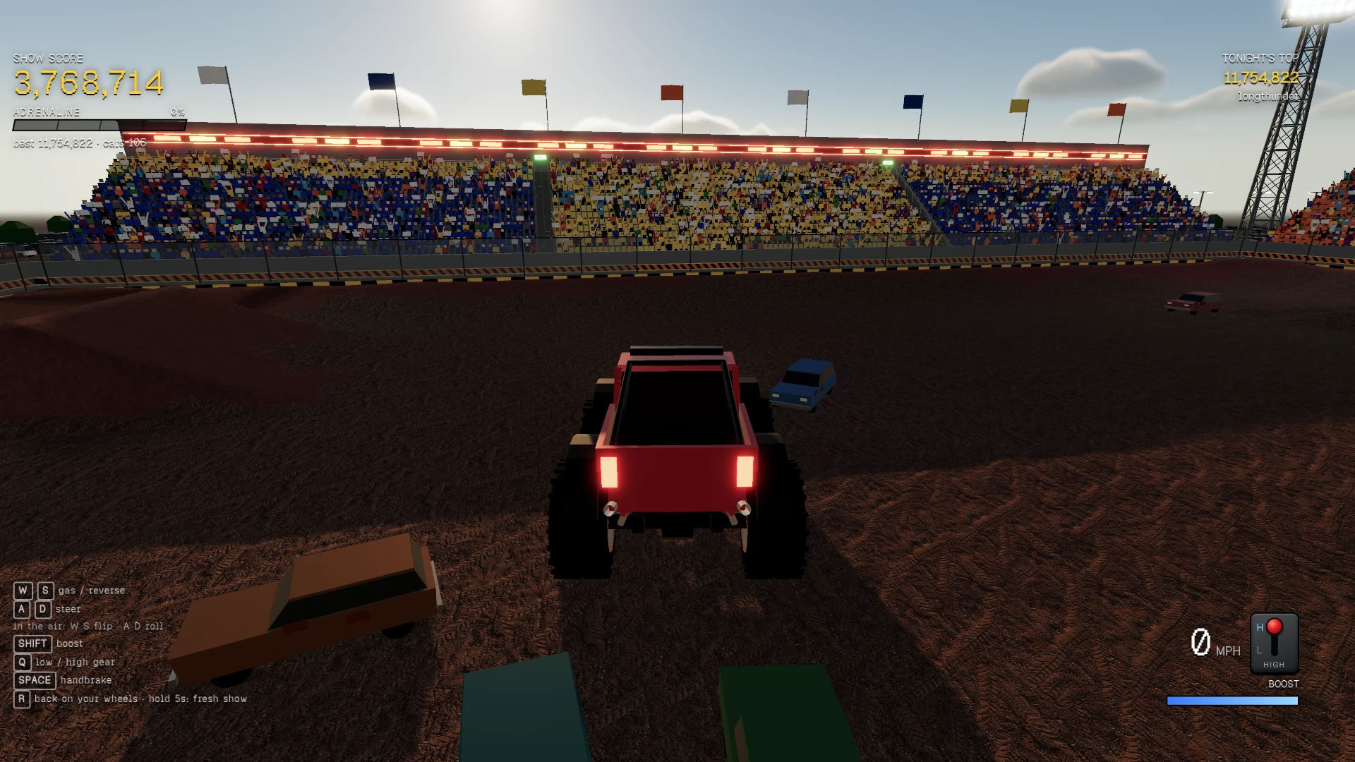 Mega Monster Truck Rally: a moment in the game (1 of 1)