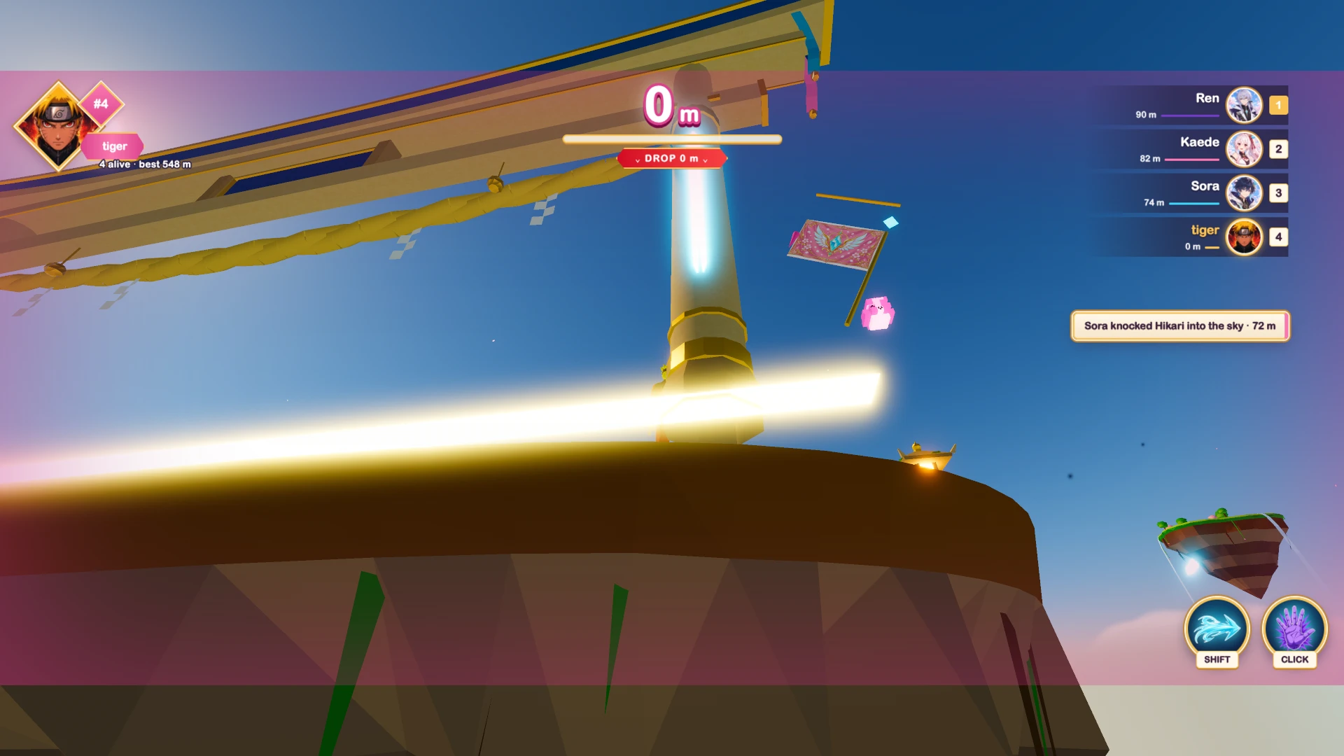 Skyfall Rush: a moment in the game (3 of 4)