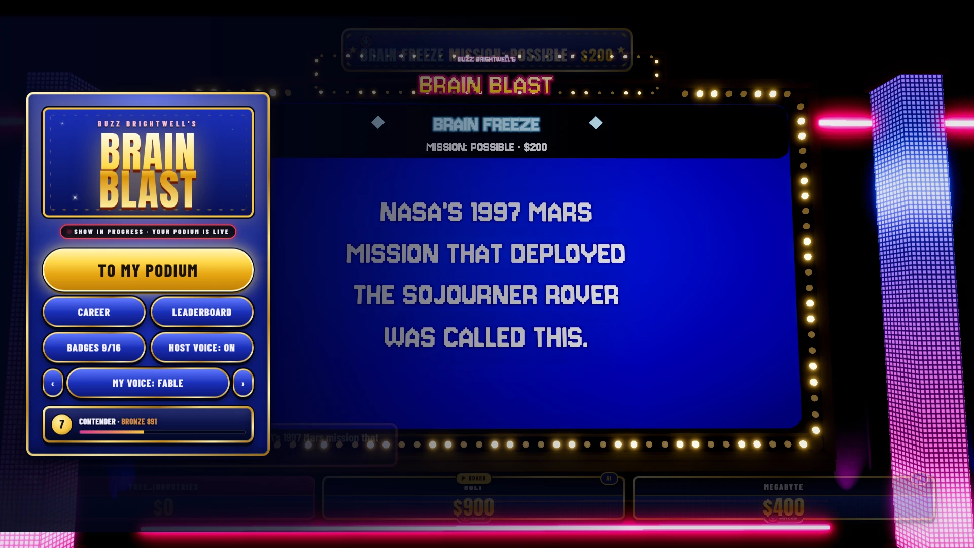 Brain Blast: a moment in the game (1 of 8)