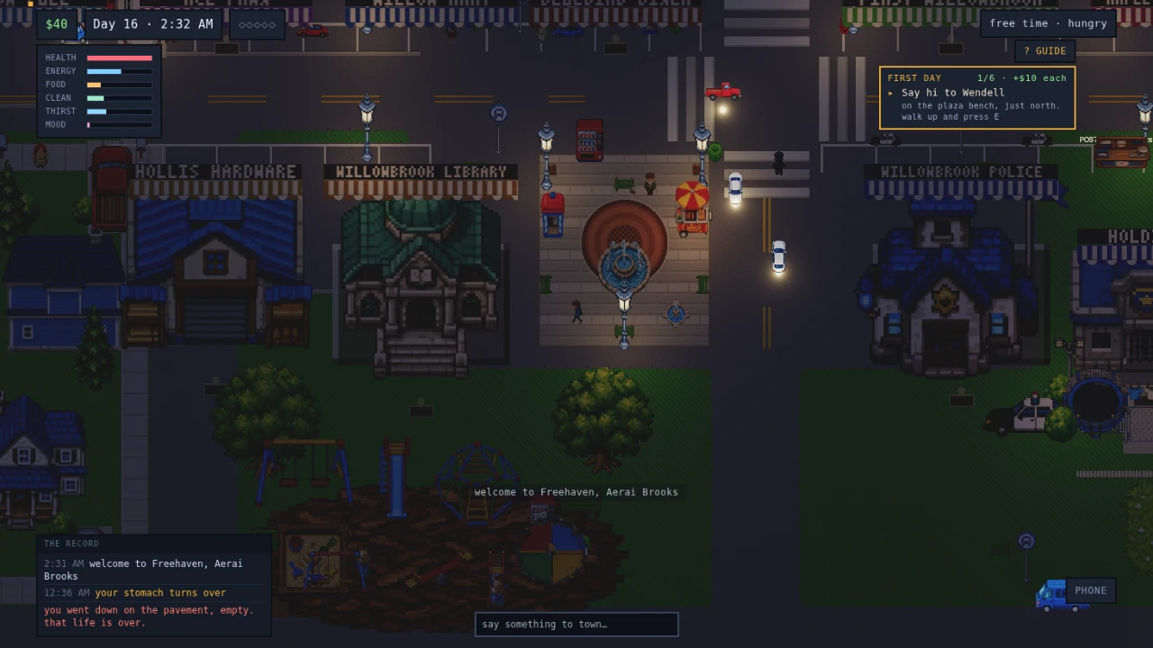 Freehaven: a moment in the game (2 of 8)