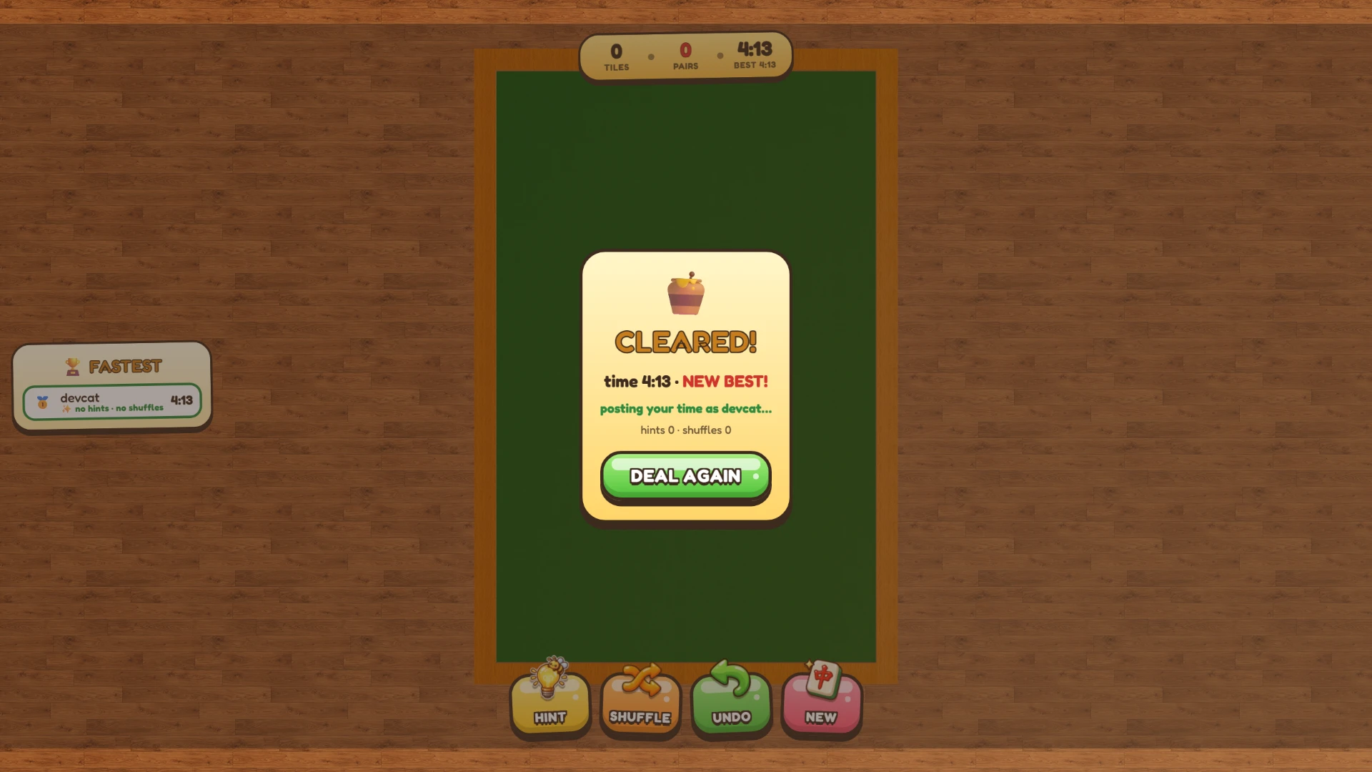 Honey Mahjong: a moment in the game (3 of 4)