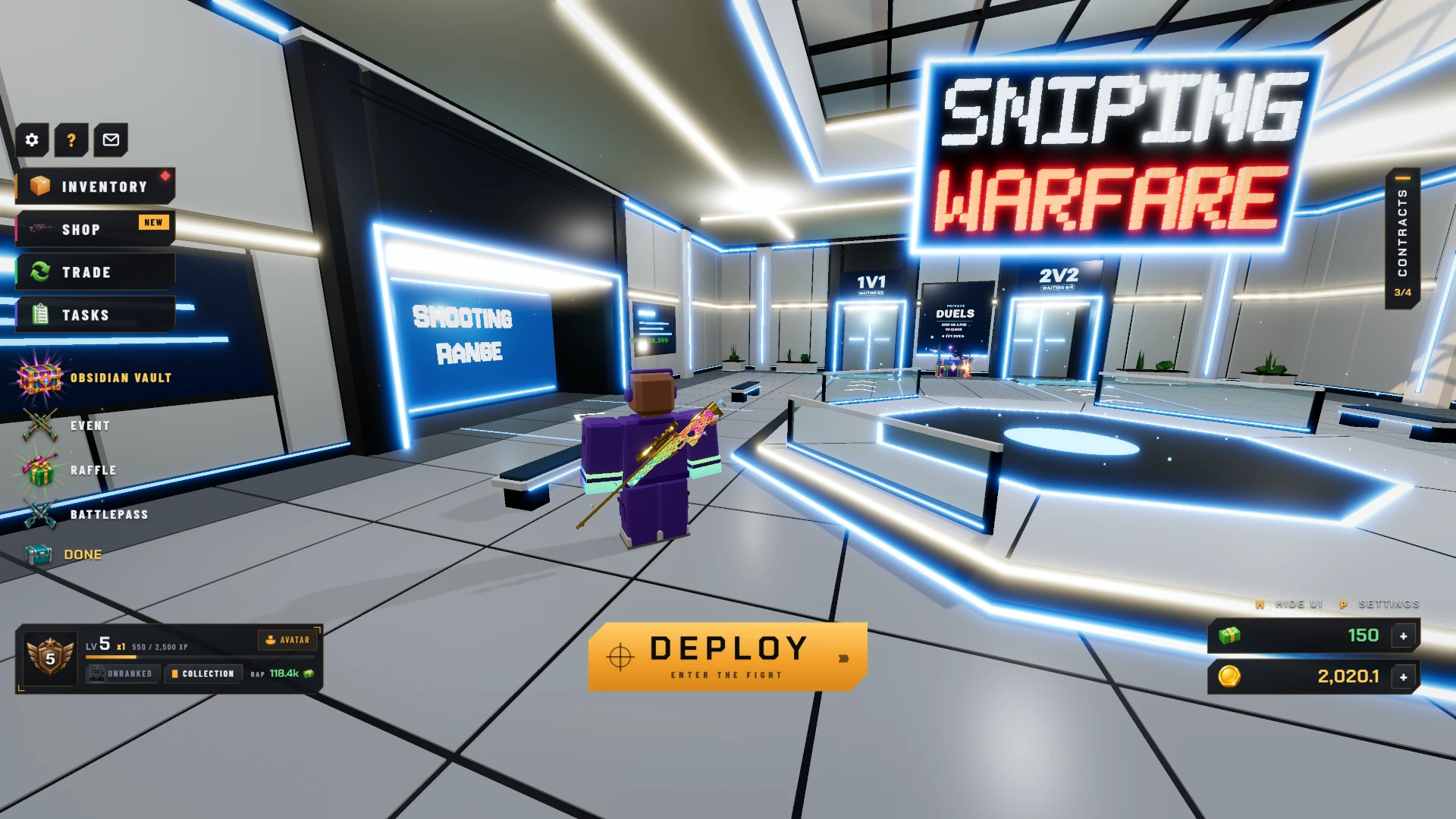 Sniping Arena: a moment in the game (2 of 3)