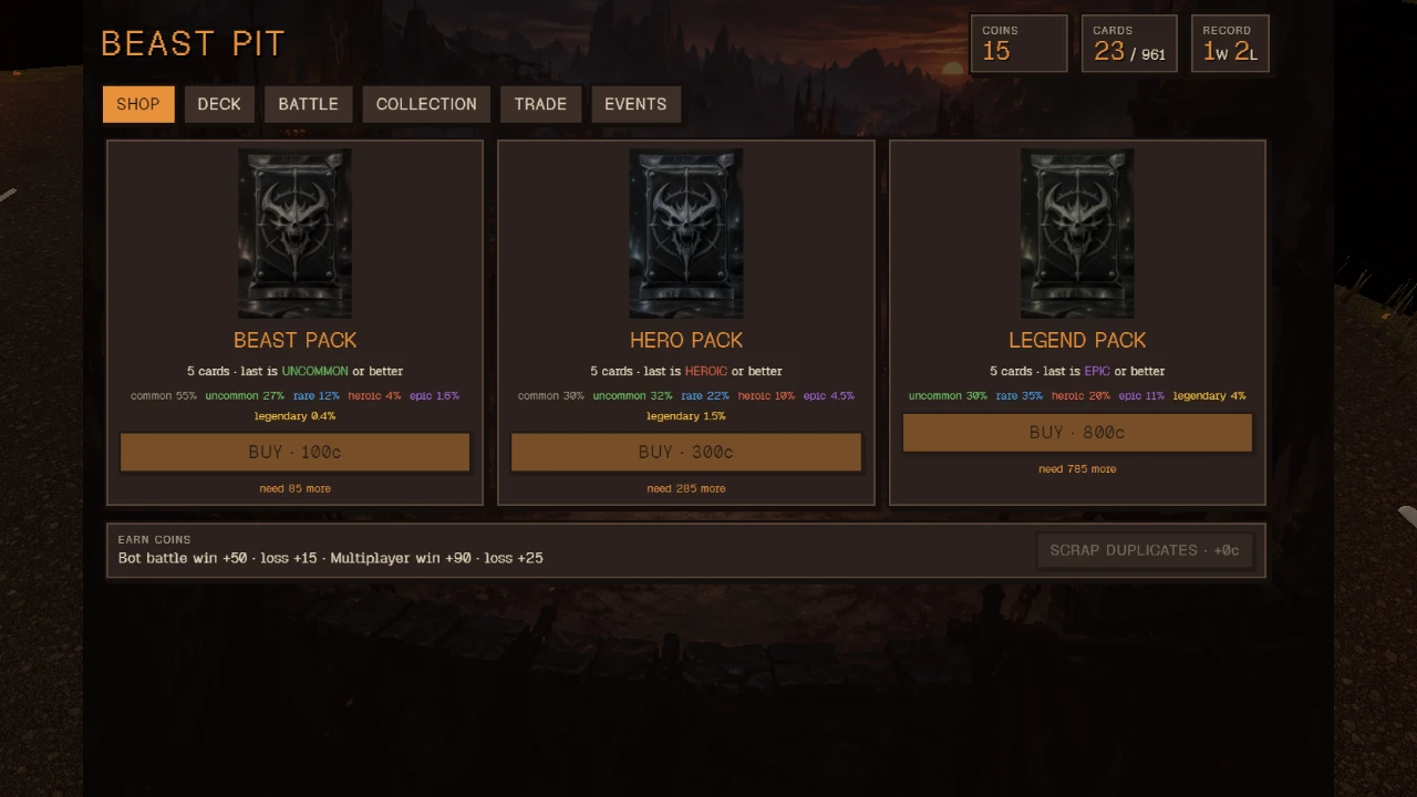 Beast Pit: a moment in the game (1 of 2)