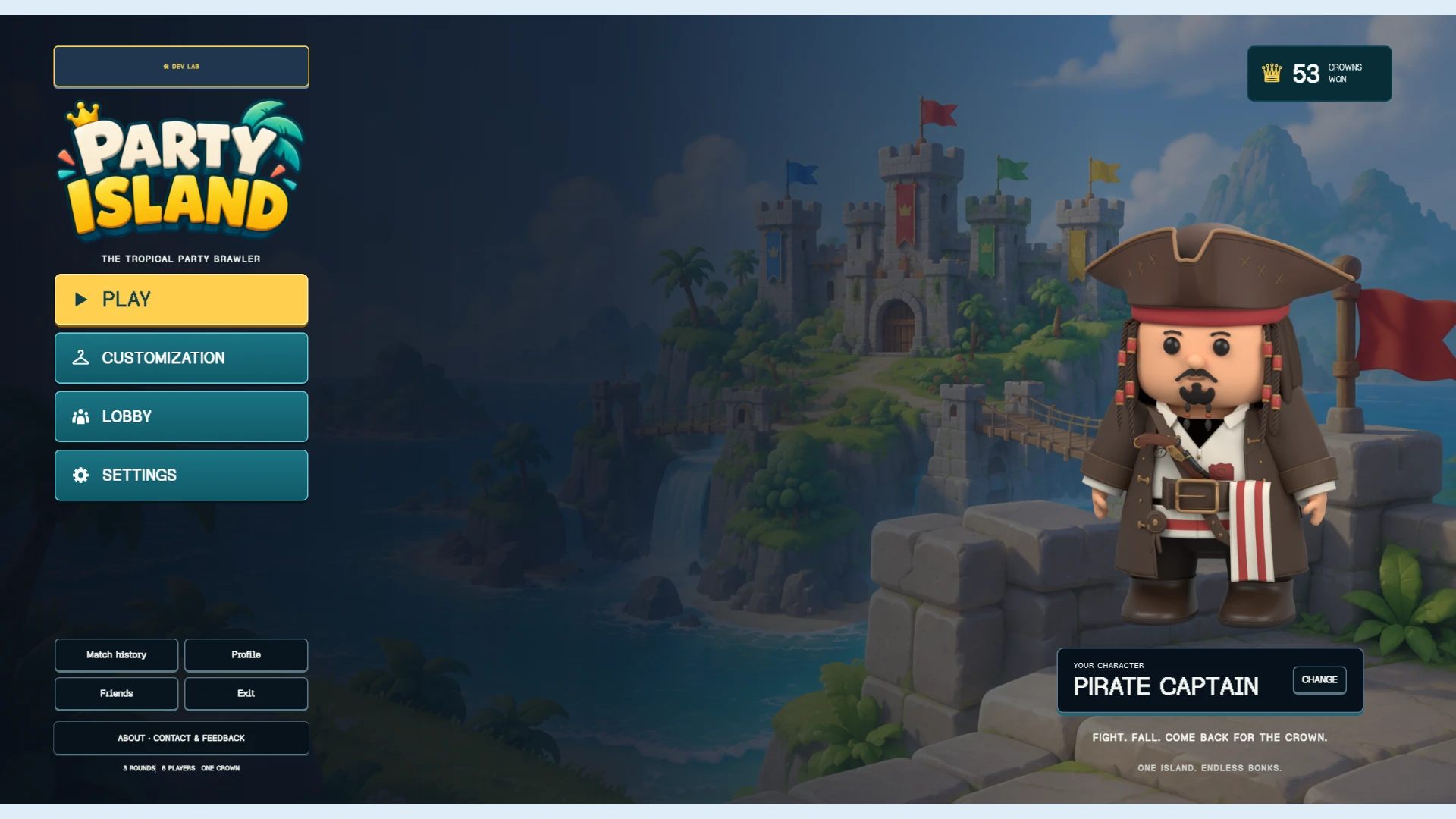 PARTY ISLAND: a moment in the game (1 of 8)