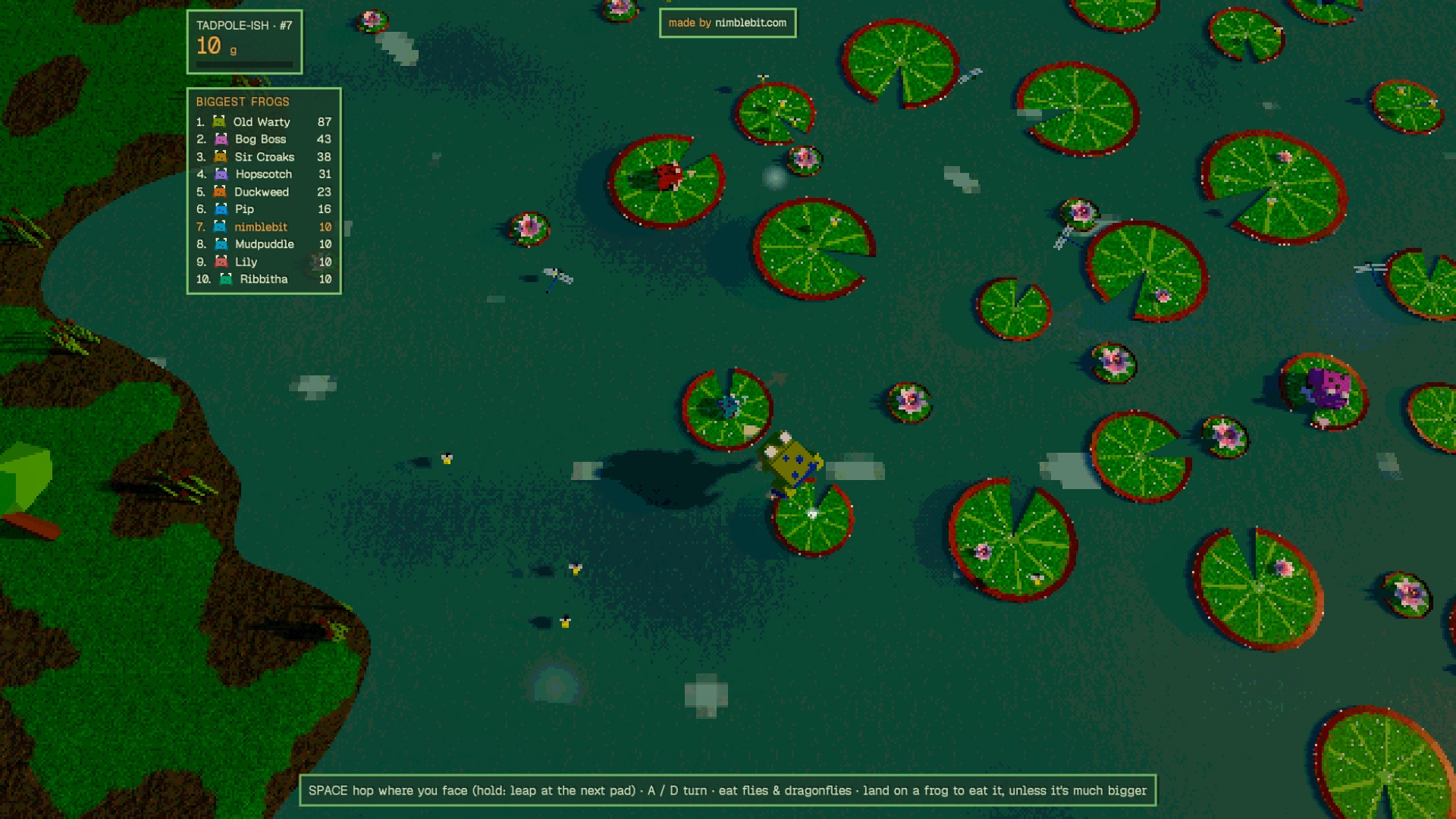 Frog Pond Royale: a moment in the game (1 of 1)
