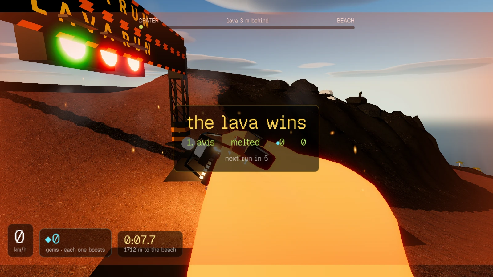 Lava Run: a moment in the game (1 of 1)