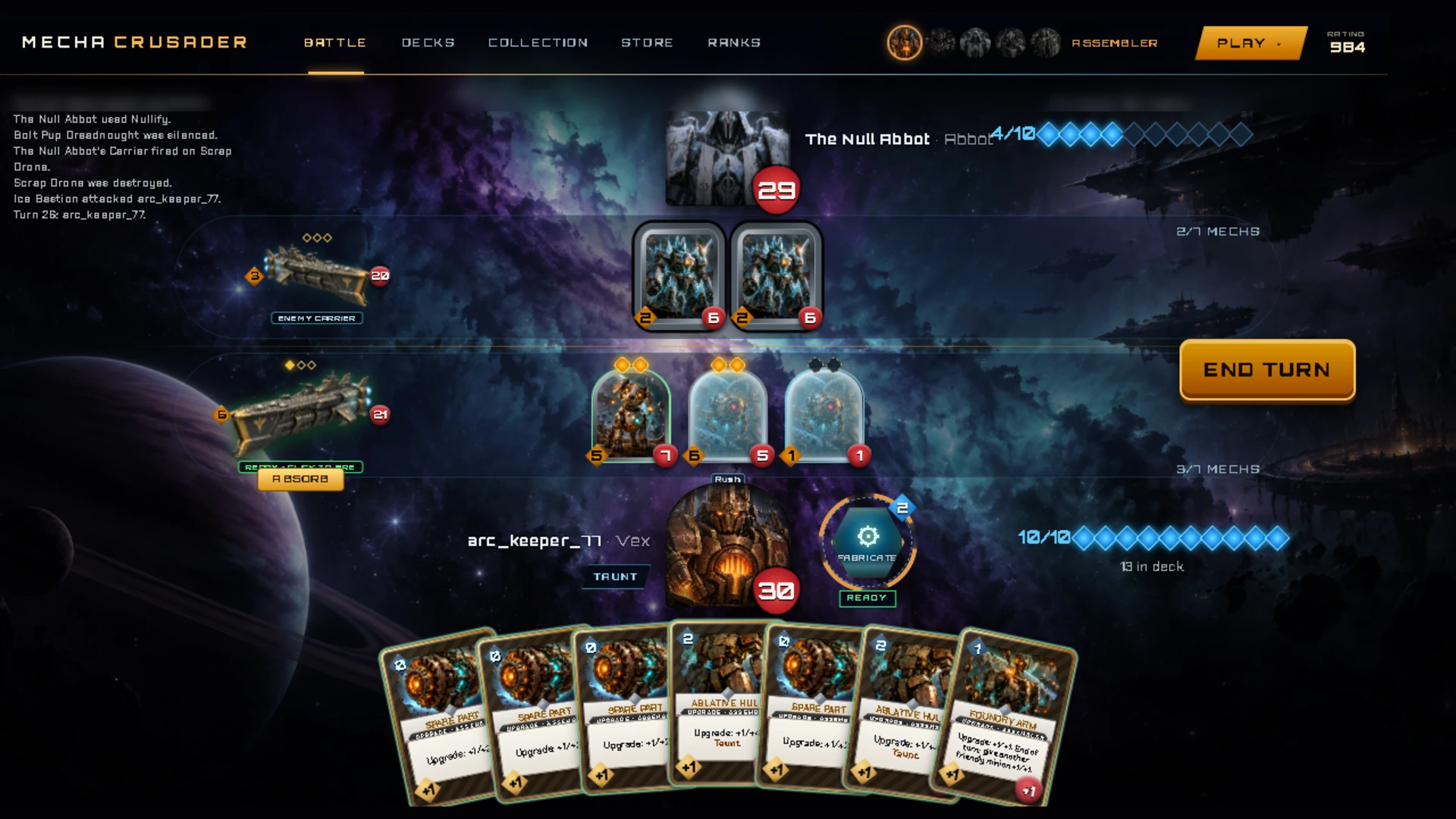 Mecha Crusader: a moment in the game (2 of 2)