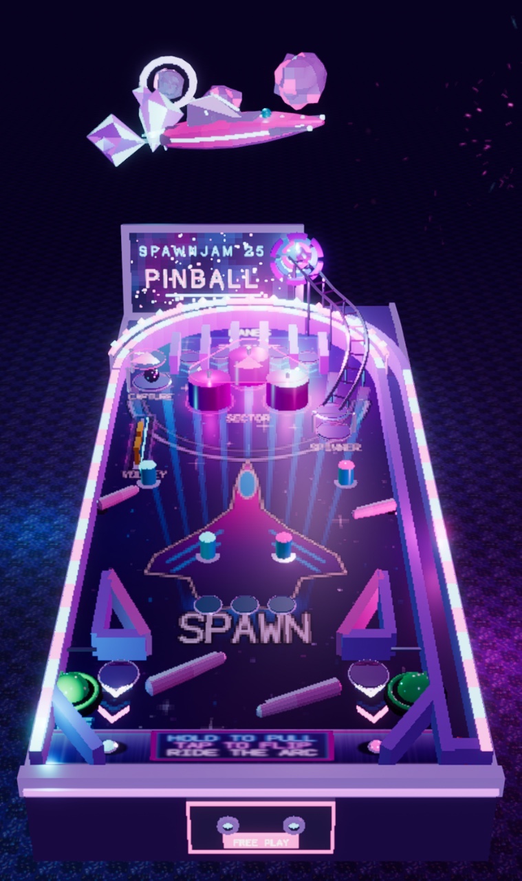 SpawnJam 25 Pinball: a moment in the game (1 of 1)