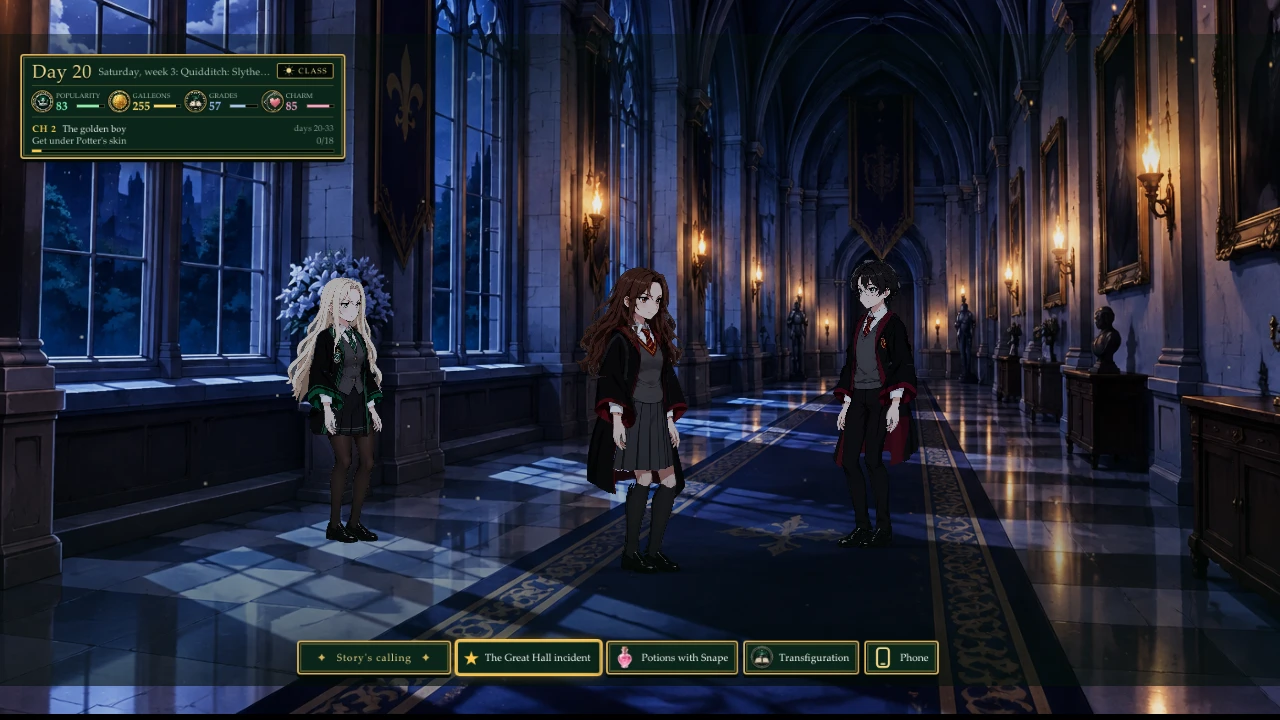 Malfoid: Queen of Hogwarts: a moment in the game (1 of 2)