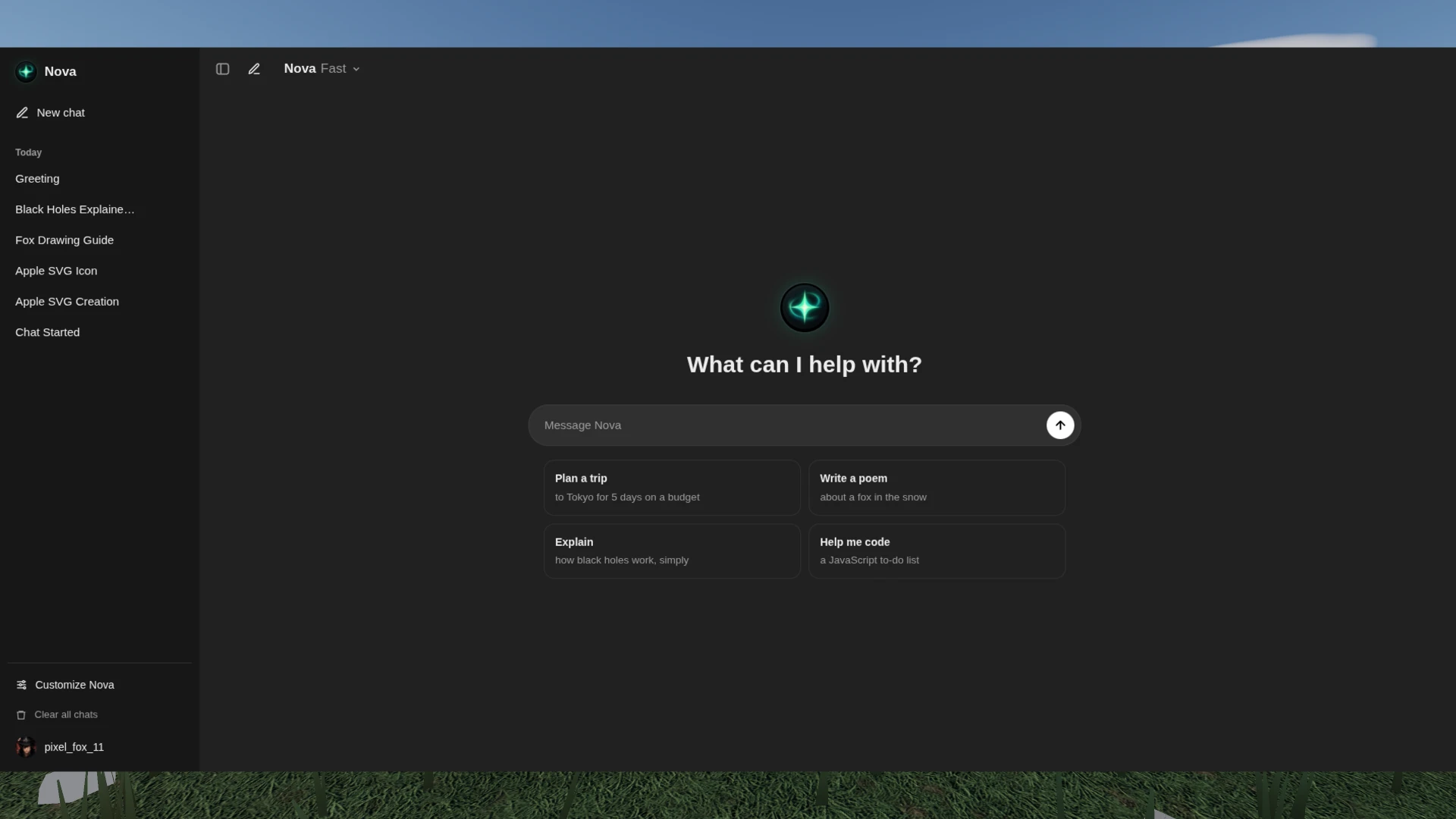 Nova Chat: AI Chatbot: a moment in the game (1 of 2)