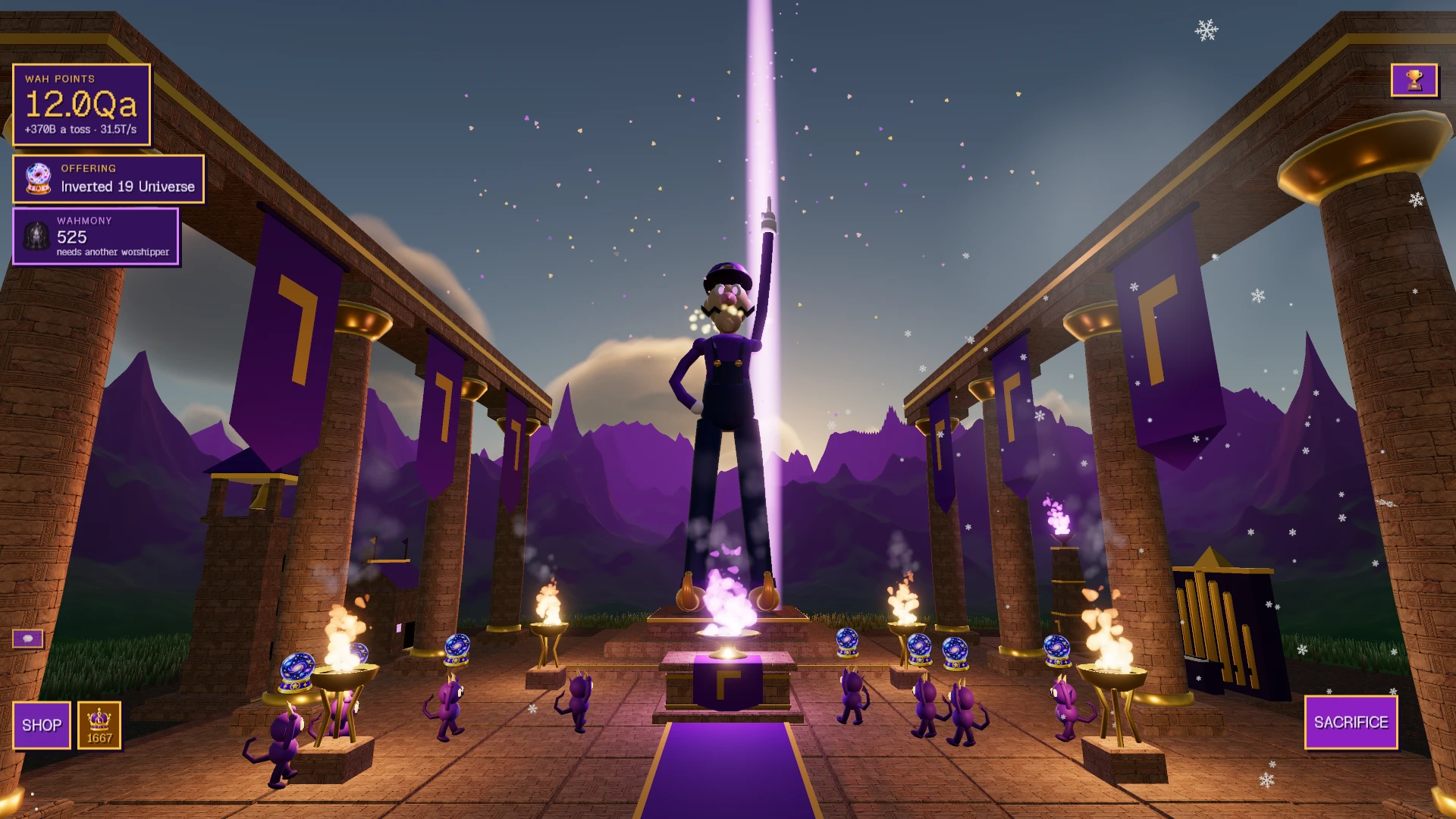 Waluigi's Altar: a moment in the game (1 of 1)