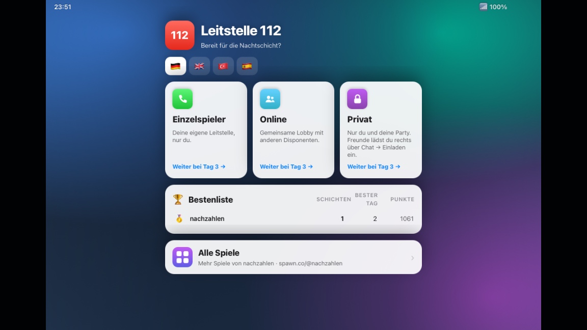 Leitstelle 112: a moment in the game (1 of 3)