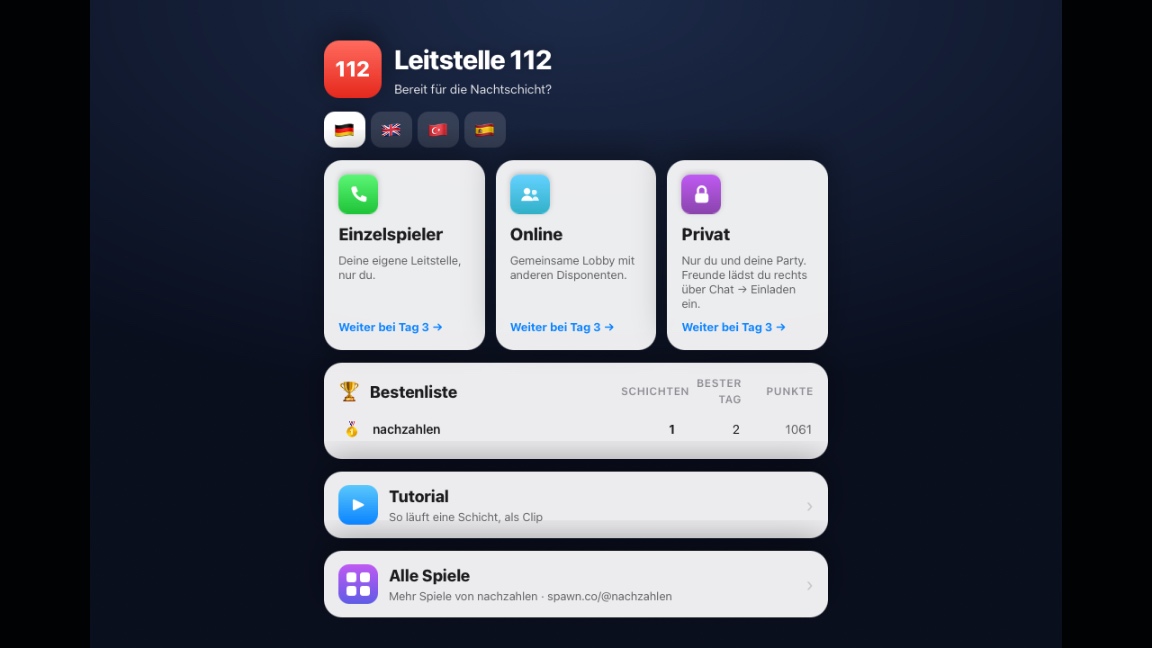 Leitstelle 112: a moment in the game (1 of 3)
