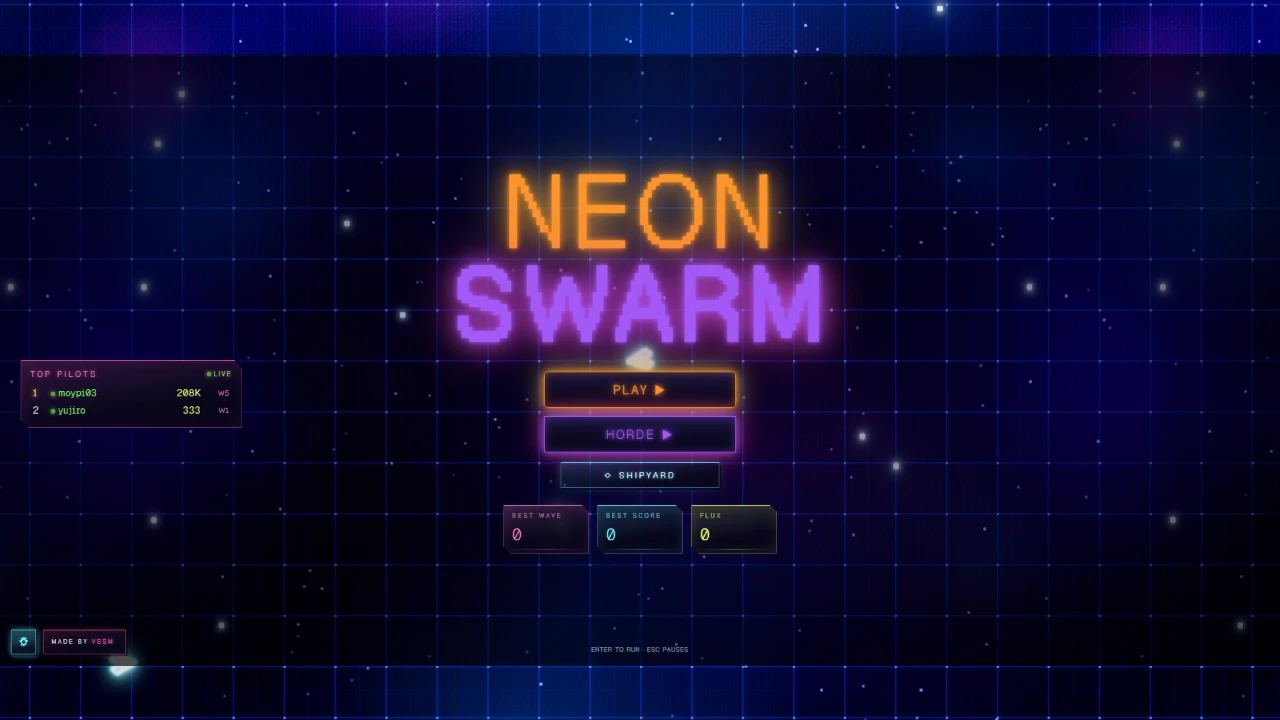 Neon Swarm: a moment in the game (1 of 2)