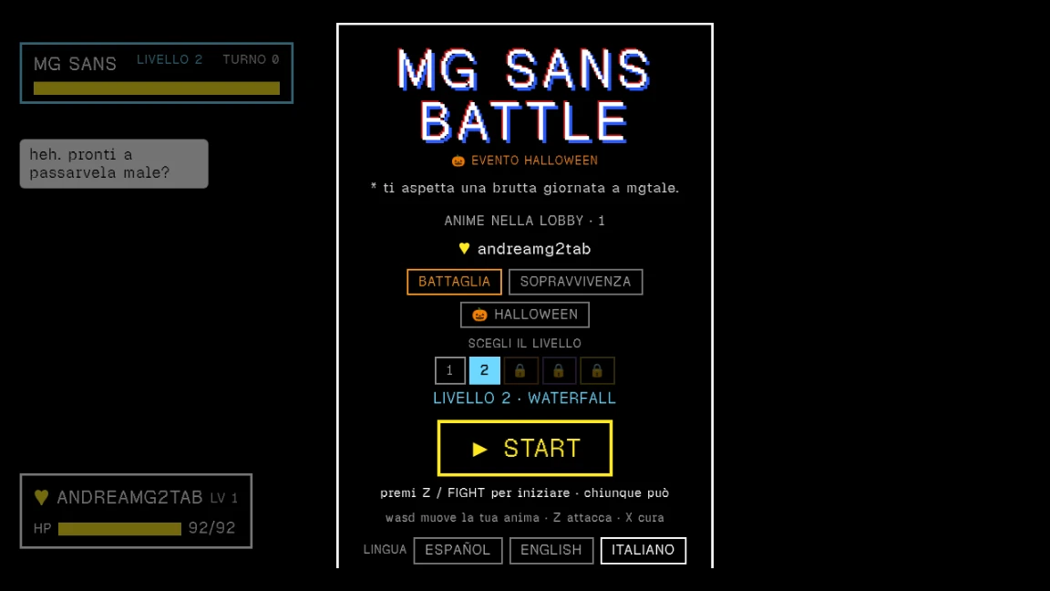 MG Sans Battle multiplayer: a moment in the game (1 of 2)