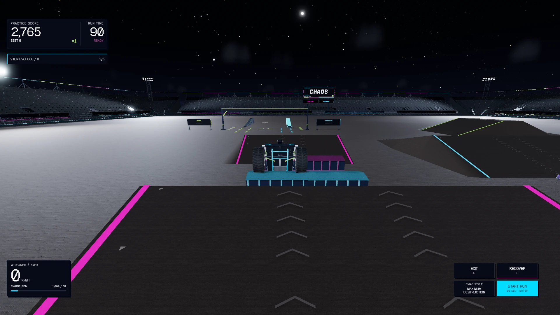 Monster Truck Chaos: a moment in the game (1 of 2)