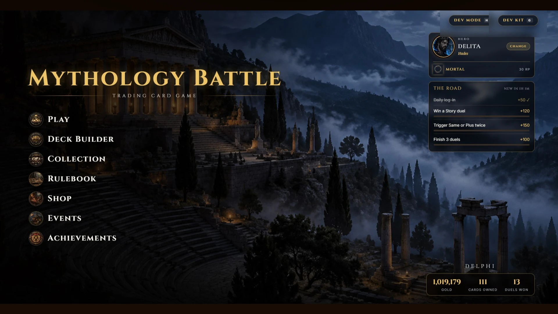 Mythology Battle TCG: a moment in the game (1 of 1)
