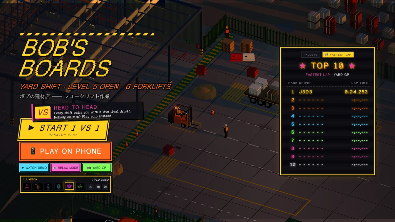 Bob's Boards : Forklift Driving Sim: a moment in the game (6 of 11)