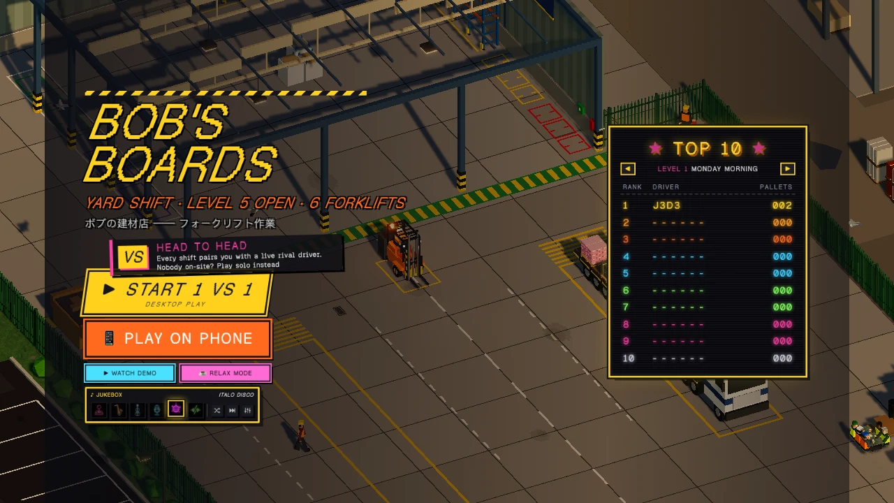 Bob's Boards : Forklift Driving Sim: a moment in the game (11 of 11)