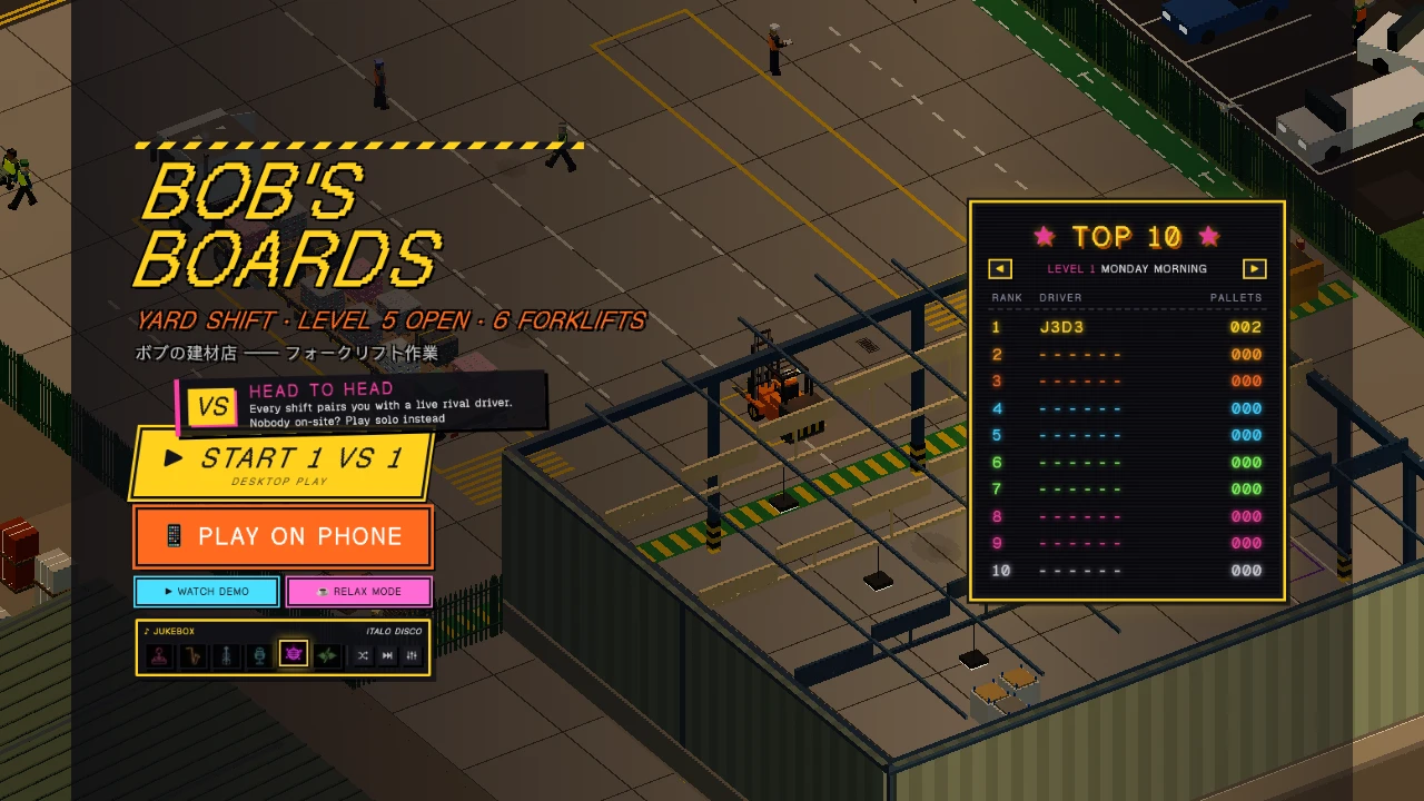 Bob's Boards : Forklift Driving Sim: a moment in the game (10 of 11)