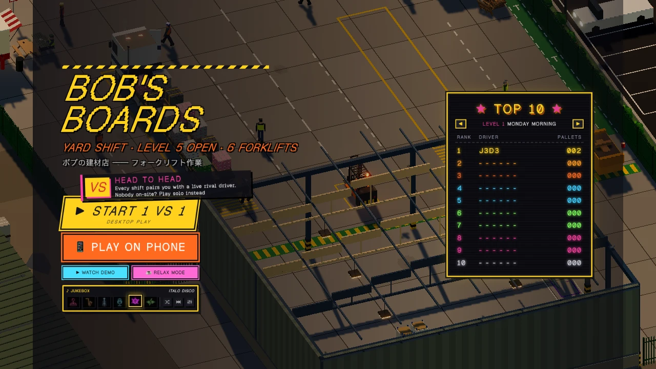 Bob's Boards : Forklift Driving Sim: a moment in the game (9 of 11)