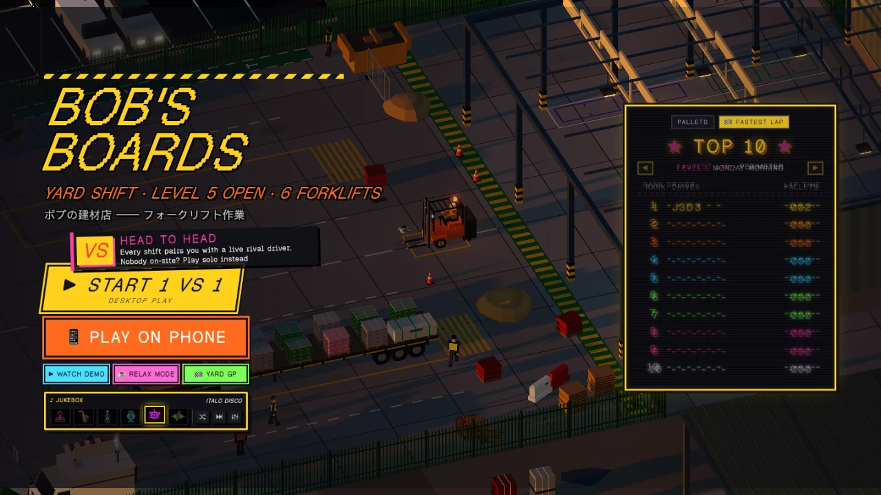 Bob's Boards : Forklift Driving Sim: a moment in the game (7 of 11)