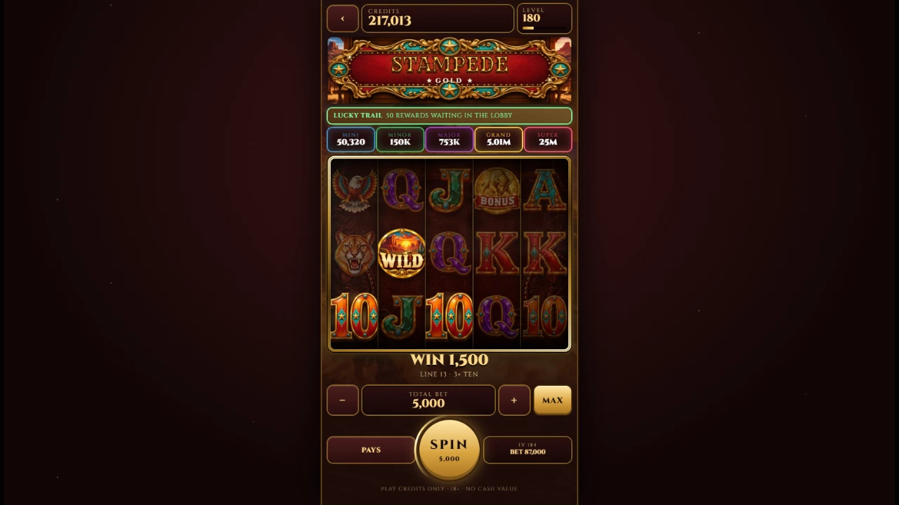 Lucky Lounge Mobile: a moment in the game (6 of 7)