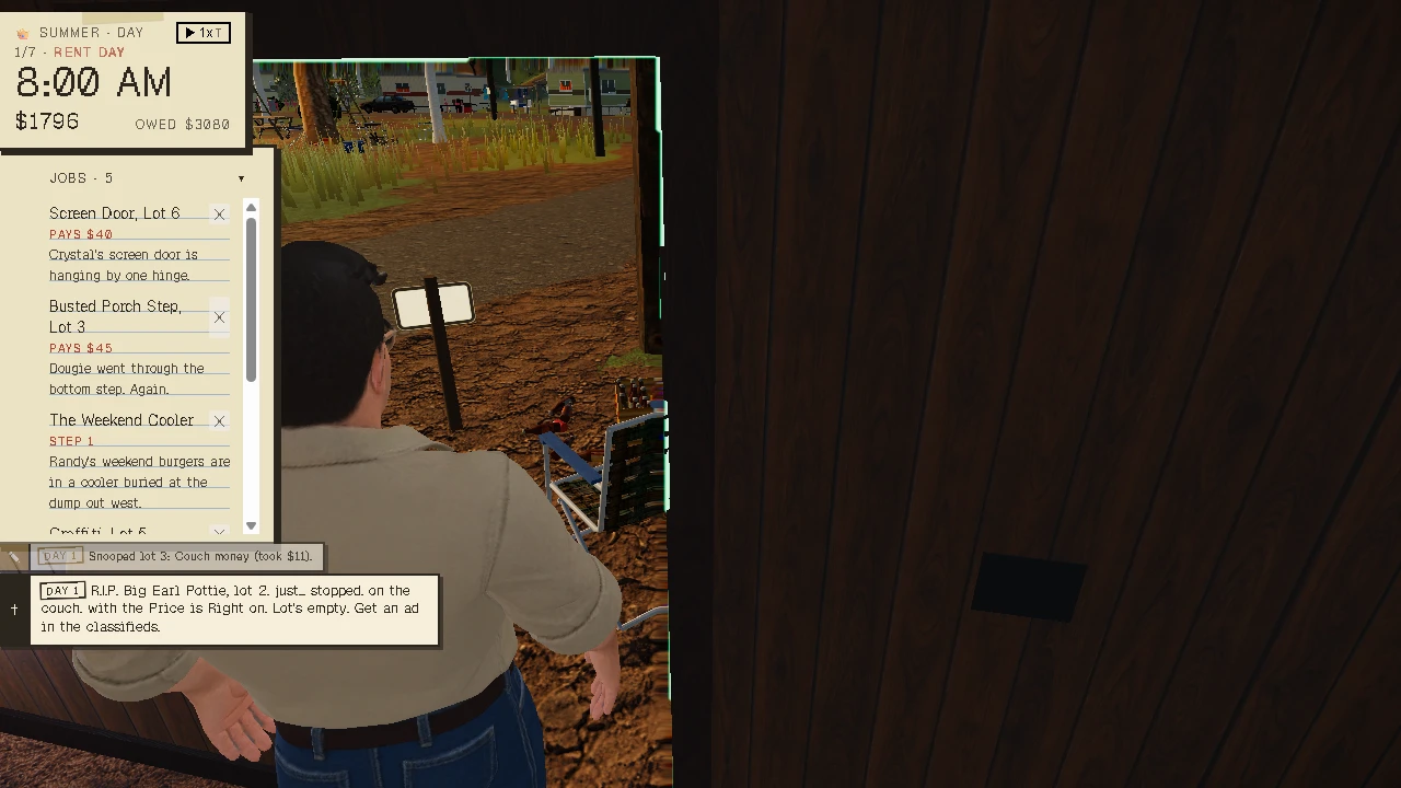 Trailer Park King: a moment in the game (2 of 3)