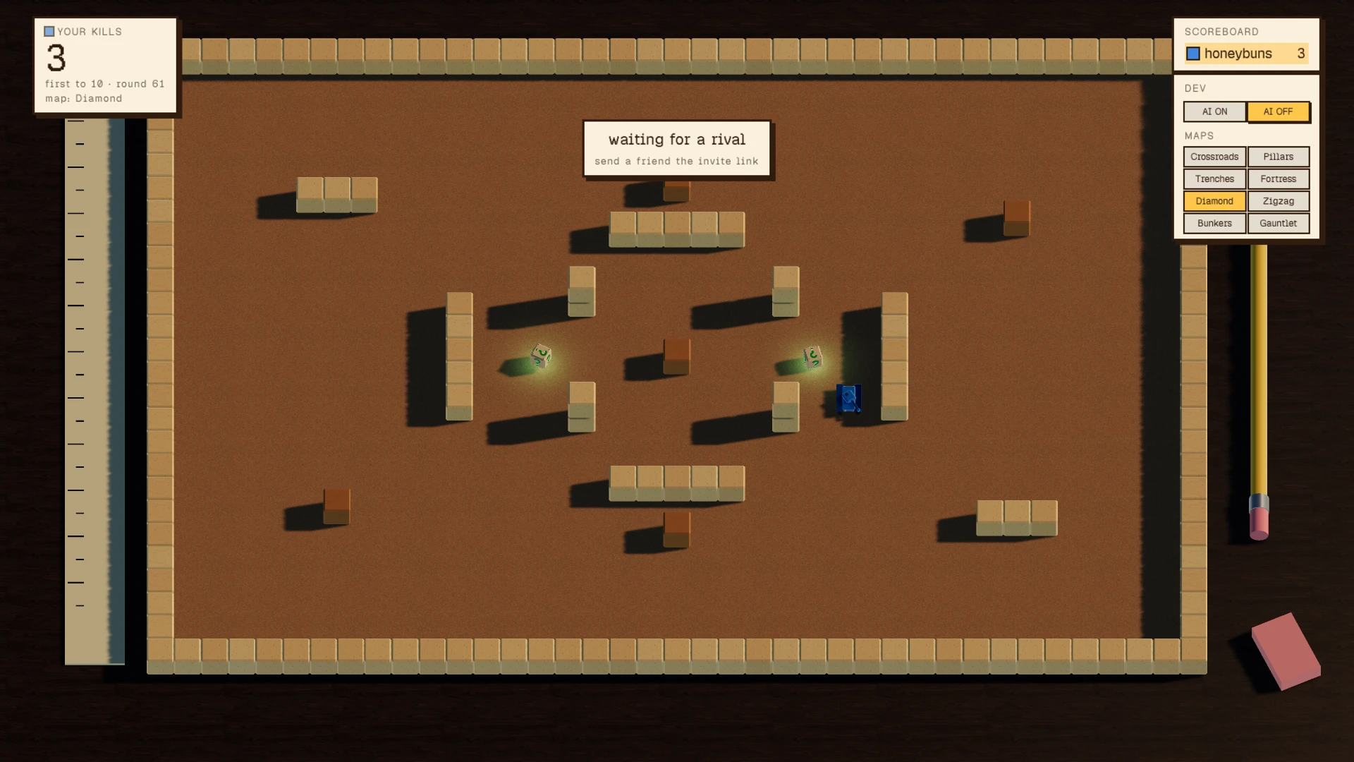 Tiny Tanks: a moment in the game (2 of 2)