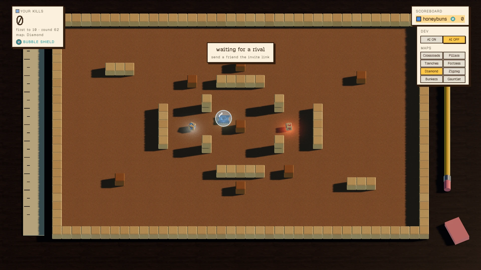 Tiny Tanks: a moment in the game (1 of 2)