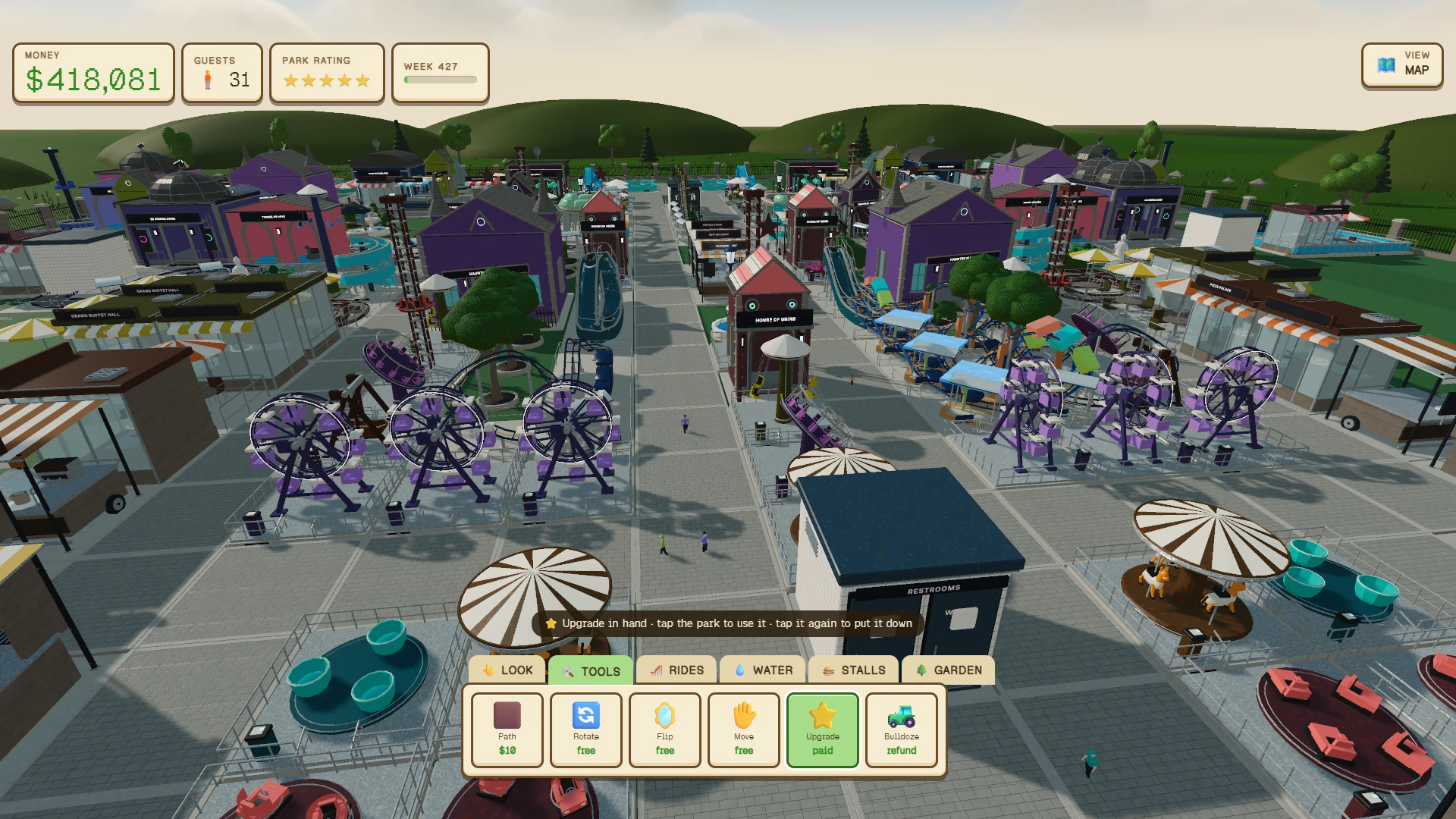 Pocket Park Tycoon: a moment in the game (1 of 3)