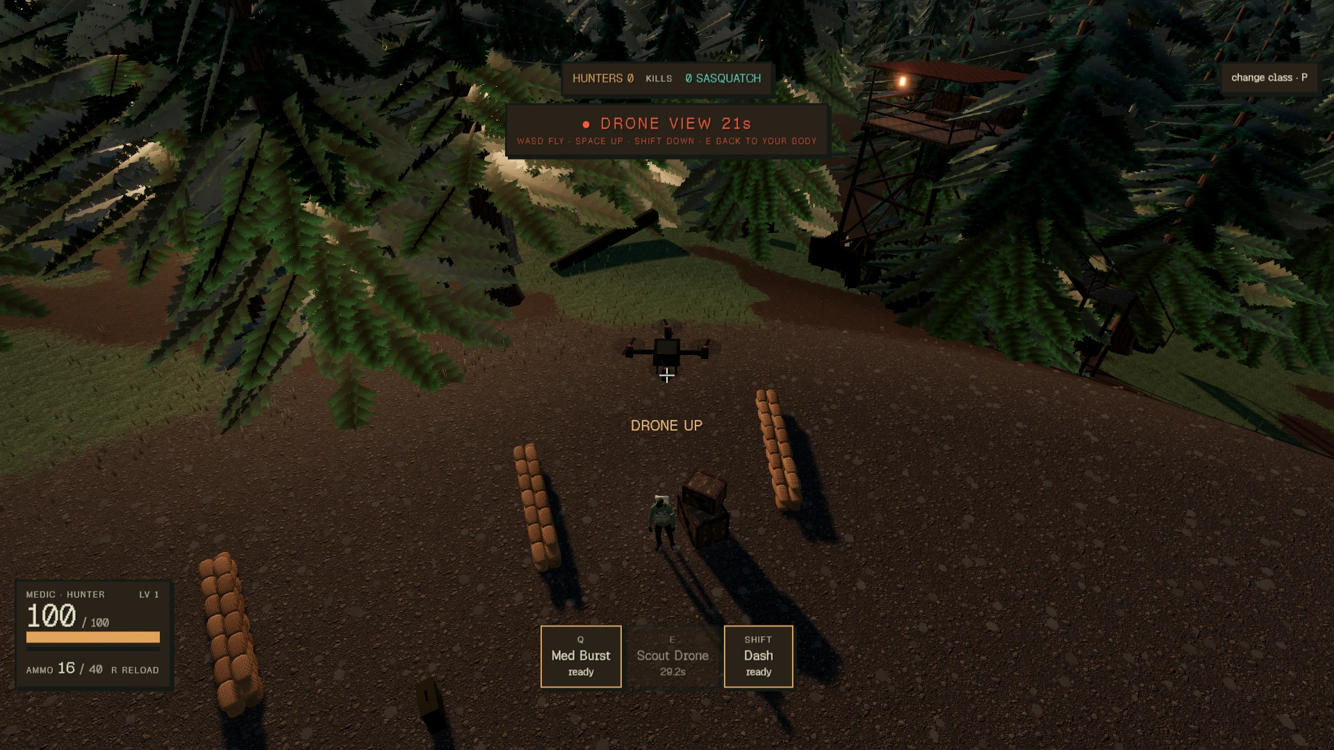 Sasquatch vs Hunters: a moment in the game (2 of 3)