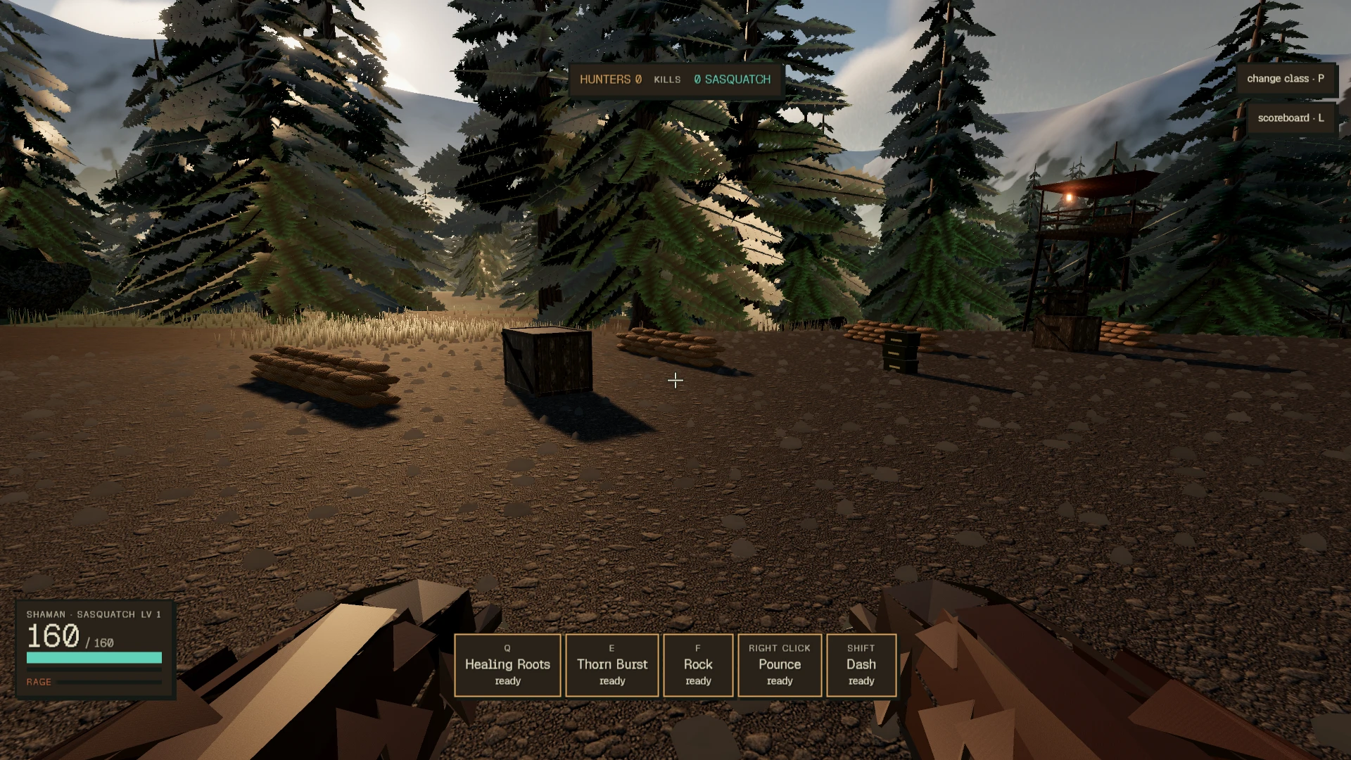 Sasquatch vs Hunters: a moment in the game (3 of 3)