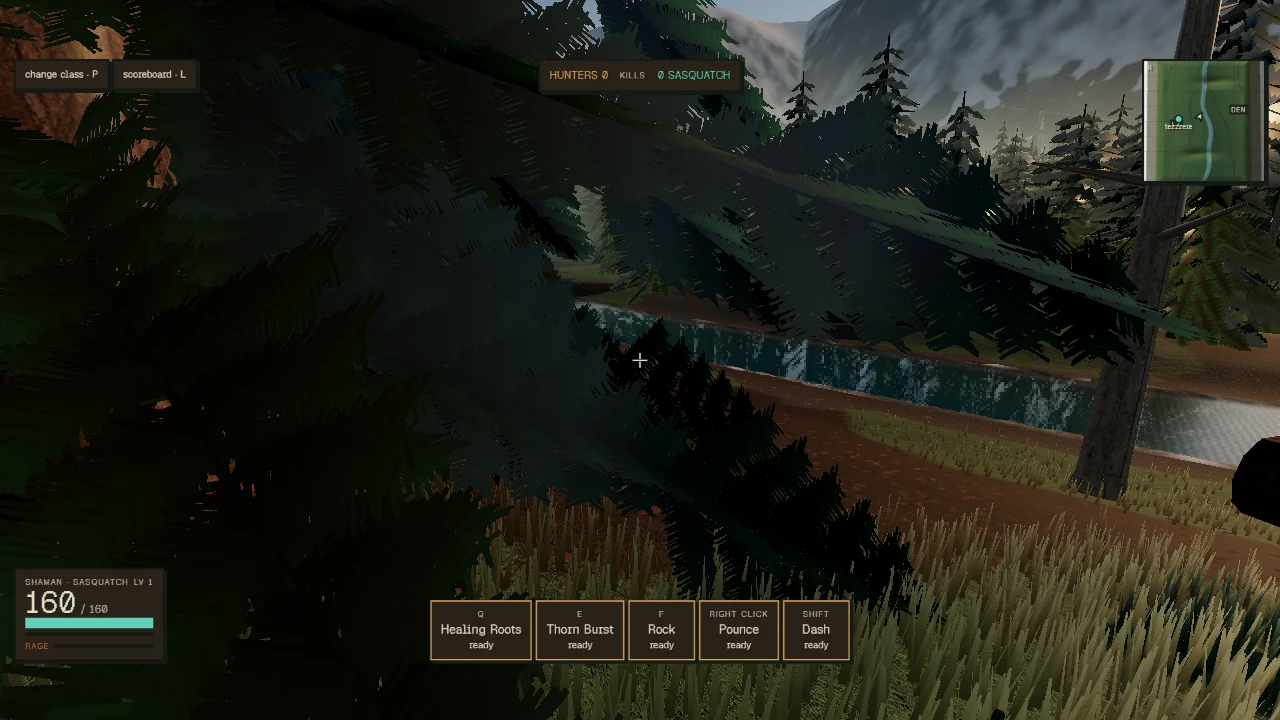 Sasquatch vs Hunters: a moment in the game (1 of 4)