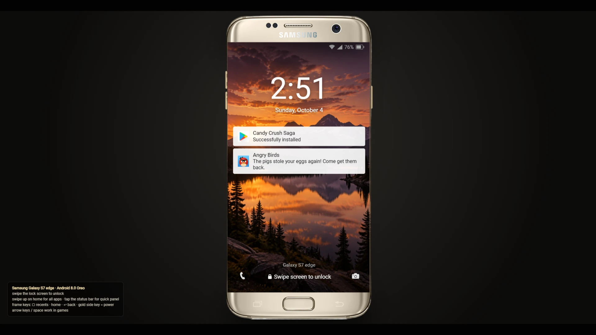 Samsung Galaxy S7 Edge Gold Simulator: a moment in the game (1 of 2)