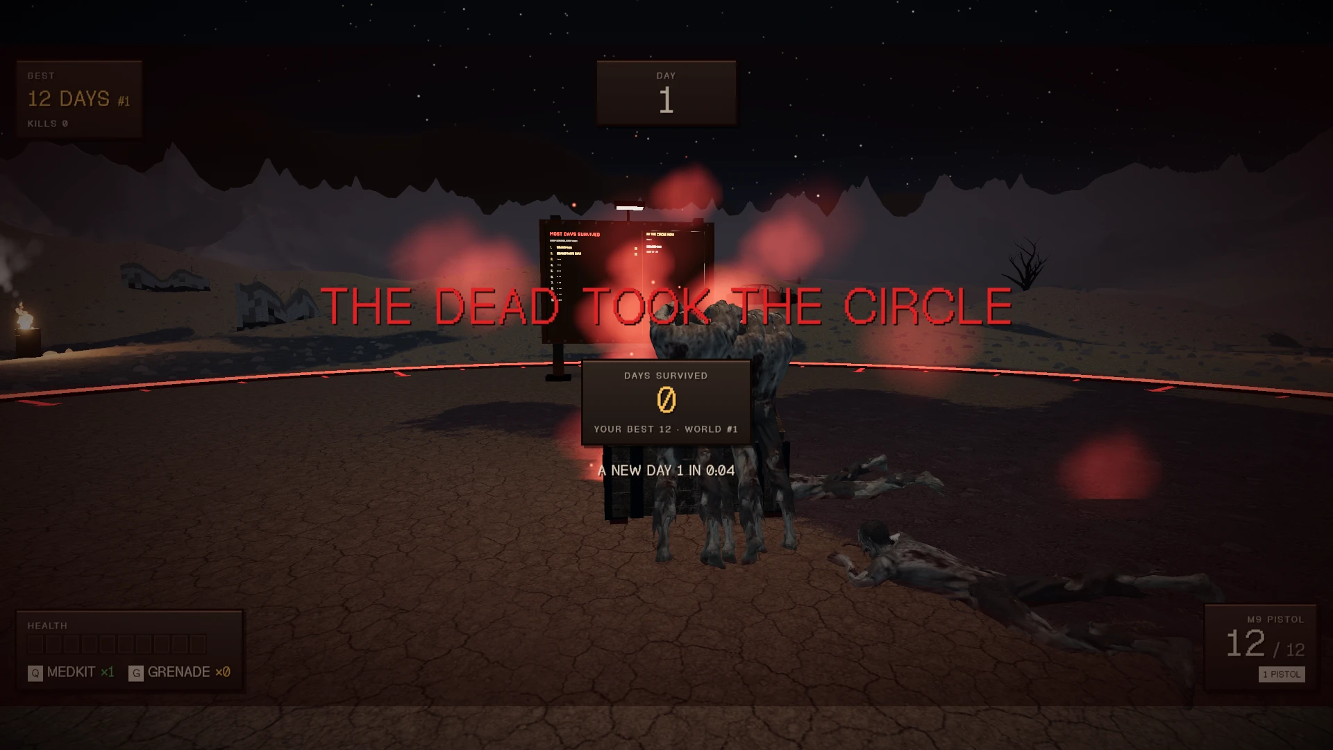 100 DAYS TRAPPED IN A CIRCLE (ZOMBIES): a moment in the game (1 of 1)
