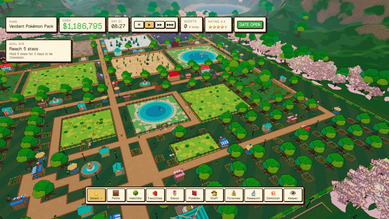 Pokémon Park Tycoon: a moment in the game (3 of 3)