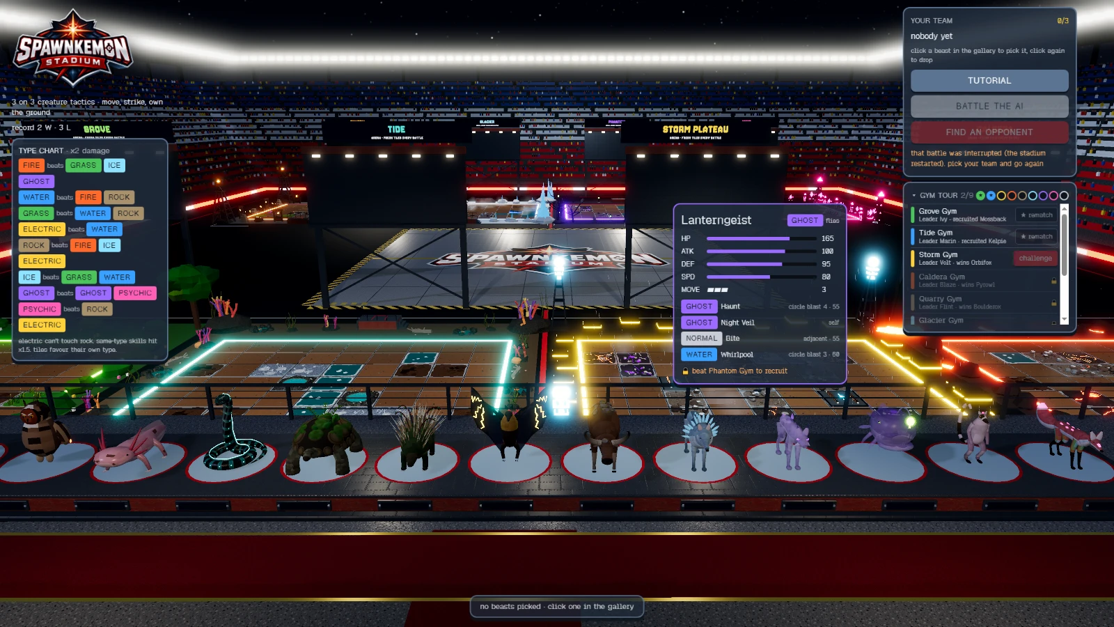 Spawnkemon Stadium: a moment in the game (1 of 1)