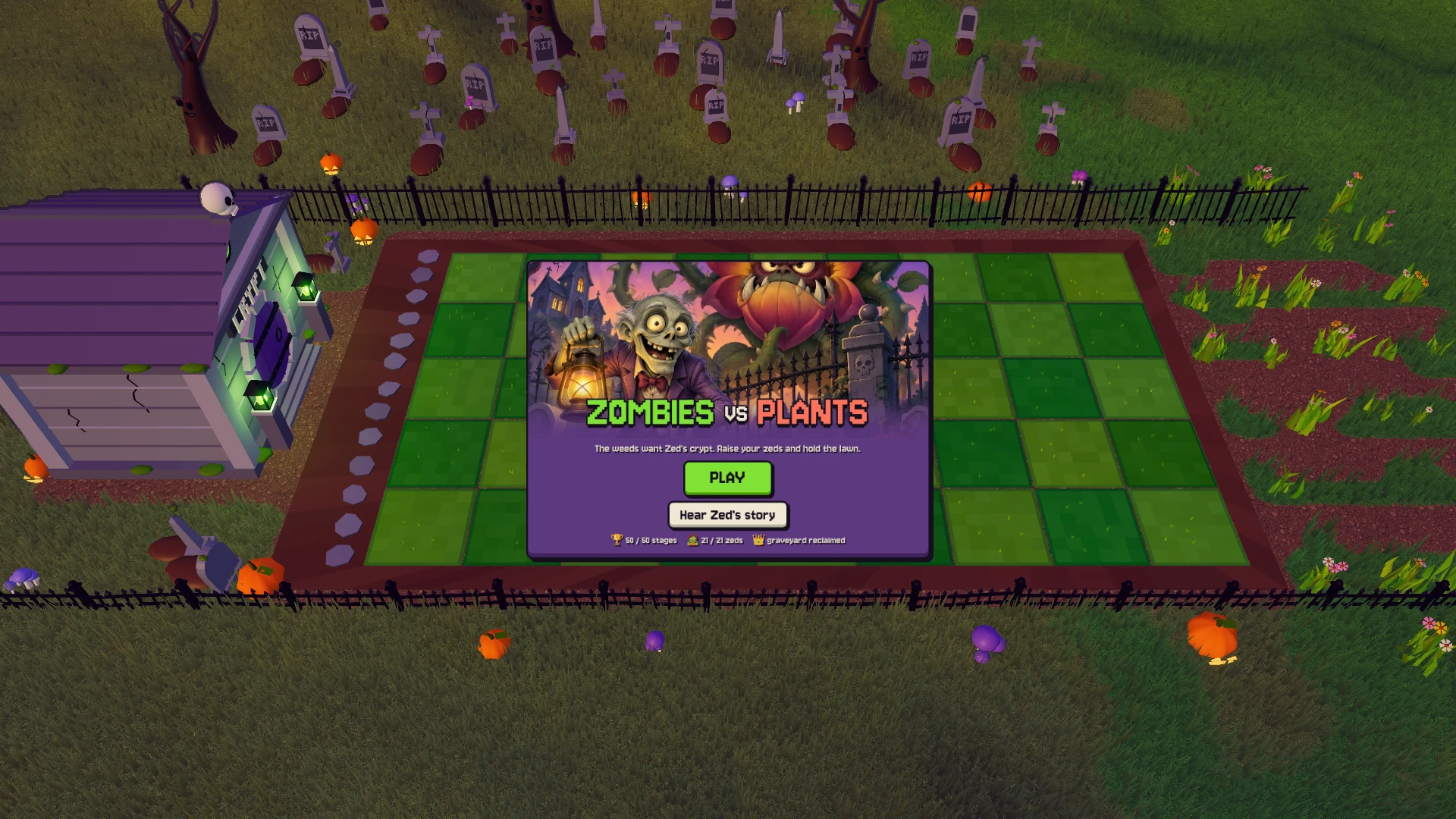 ZOMBIES VS PLANTS: a moment in the game (1 of 1)