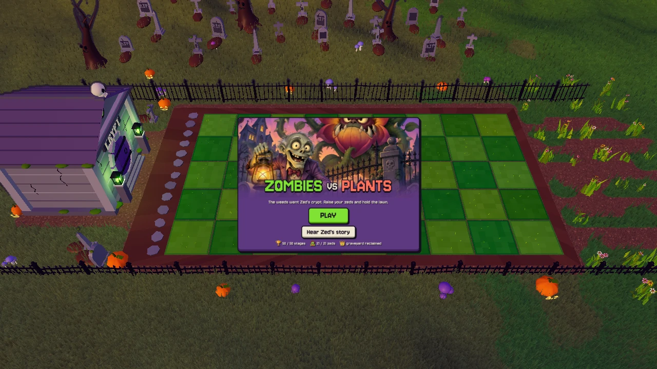 ZOMBIES VS PLANTS: a moment in the game (1 of 2)