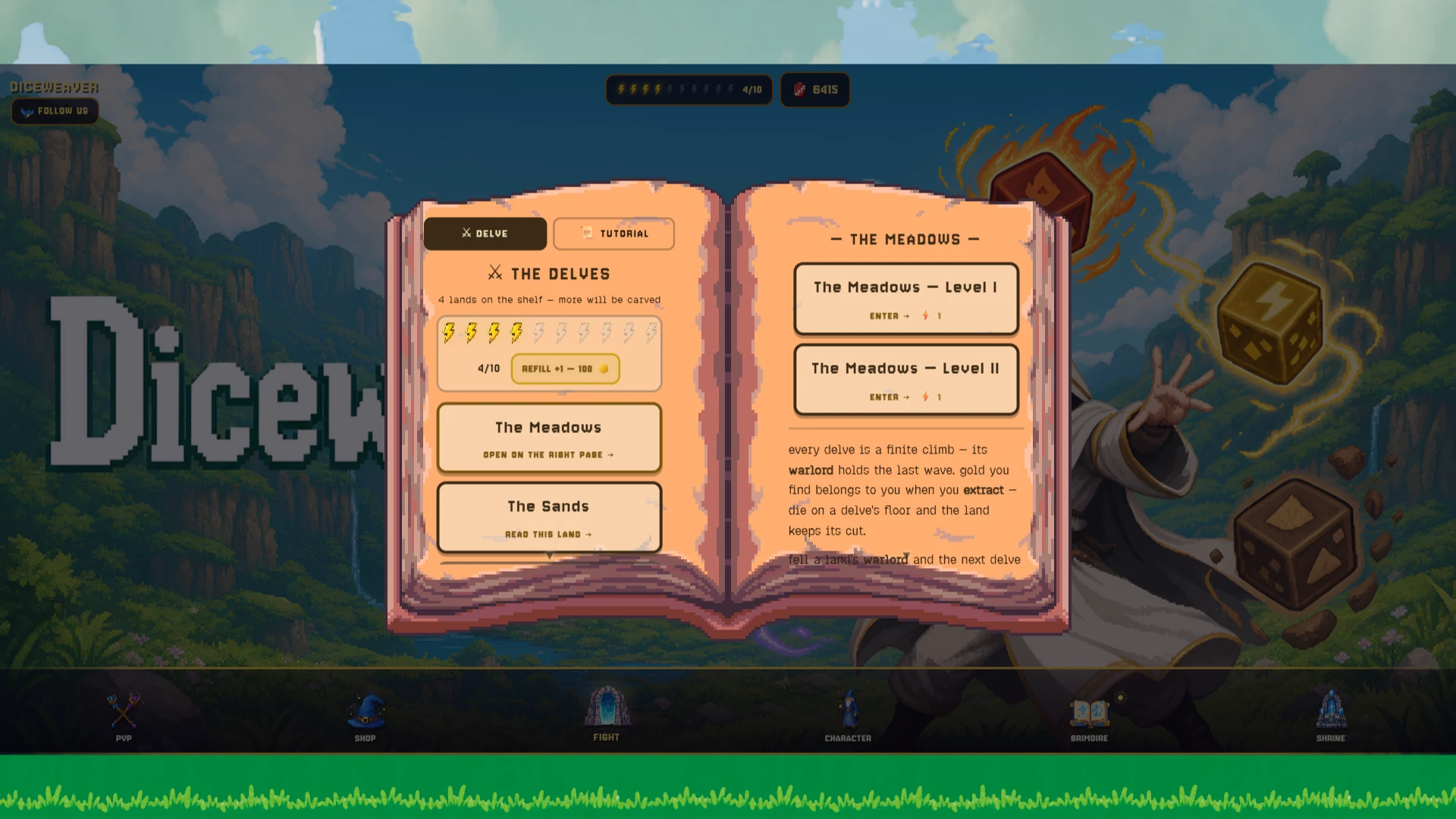 Diceweaver: a moment in the game (2 of 3)