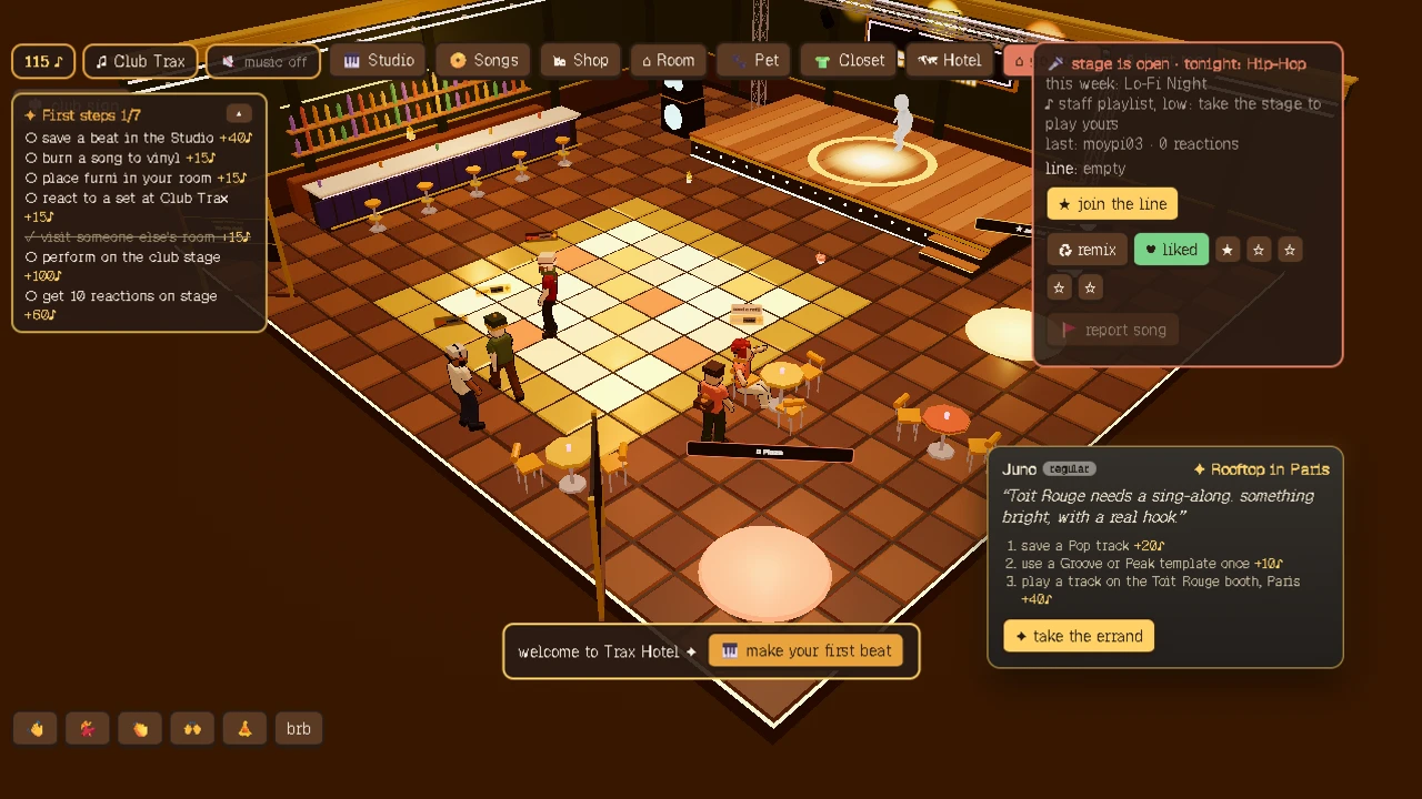 Trax Hotel: a moment in the game (1 of 2)